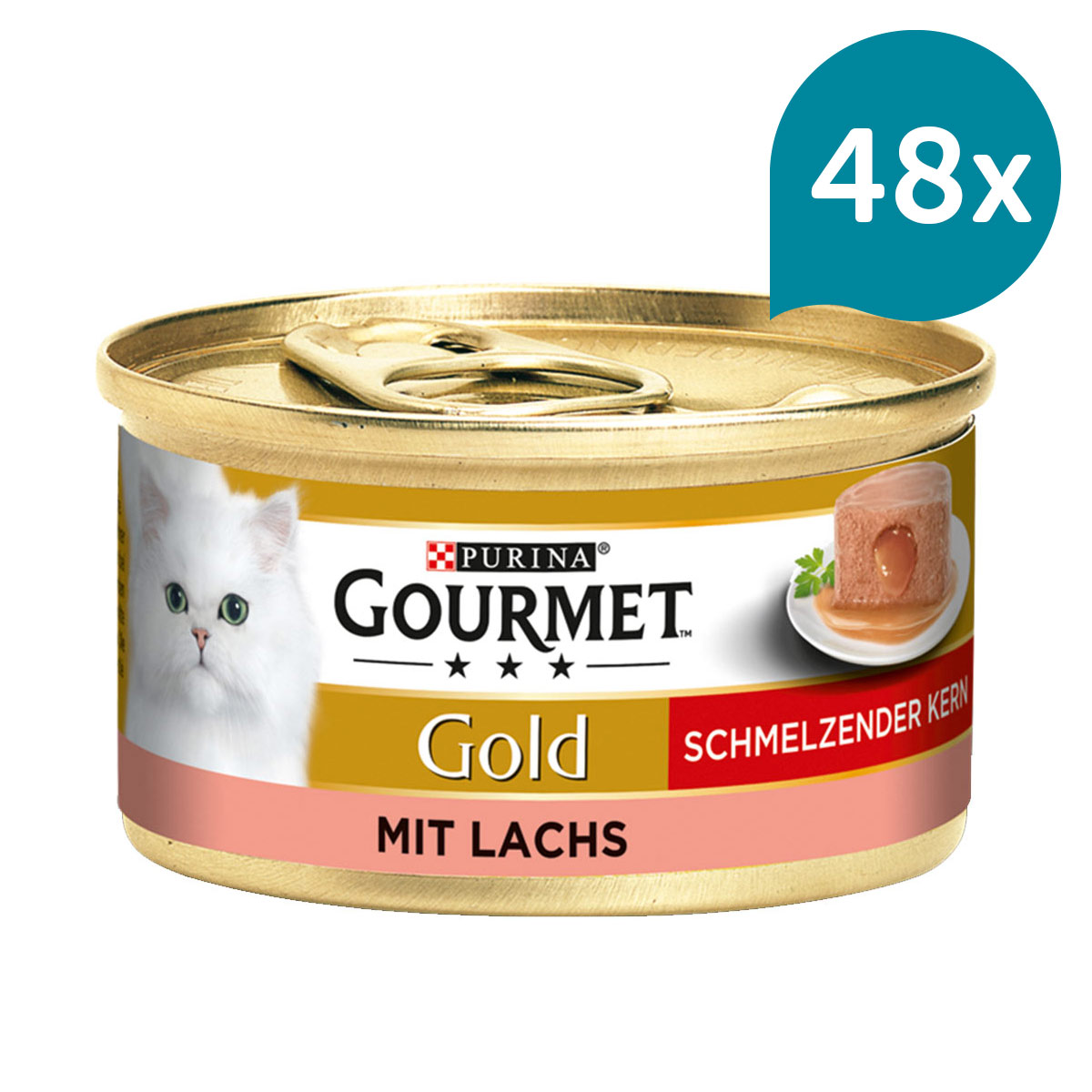 GOURMET Gold Schmelzender Kern Lachs 48x85g