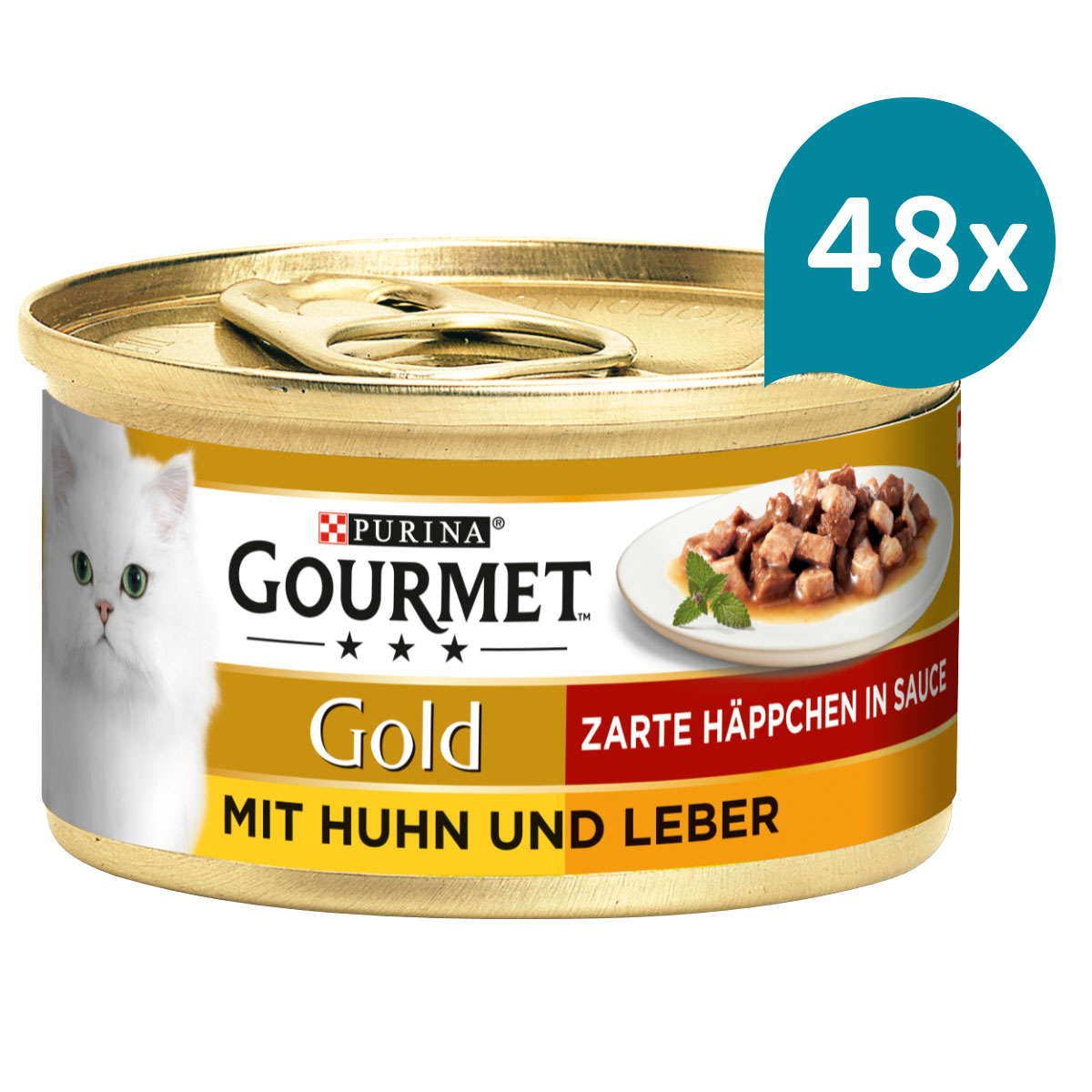 Levně Gourmet Gold Jemné kousky kuřecí maso a játra 48 × 85 g