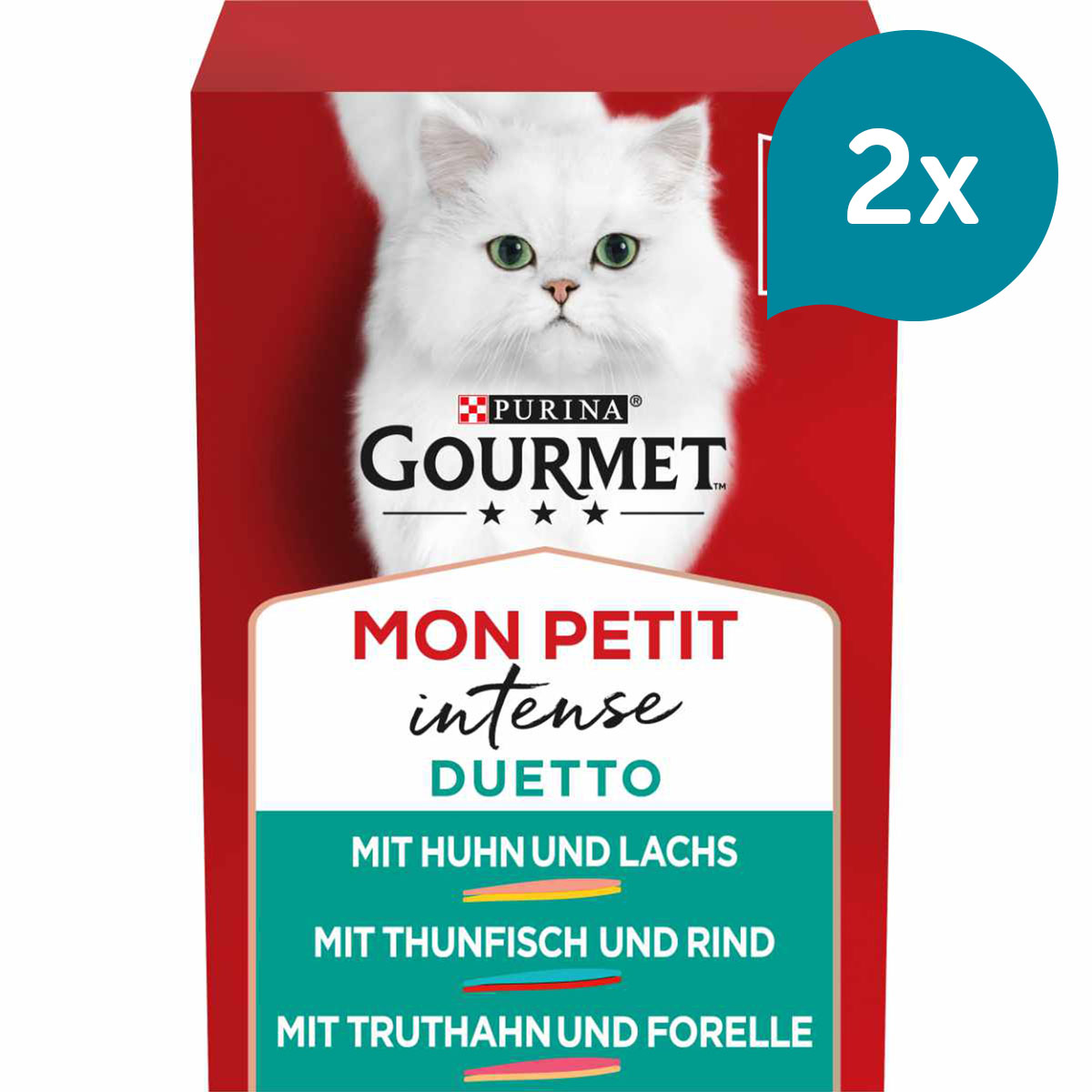 Gourmet Mon Petit Duetti – maso a ryby multipack 12 × 50 g