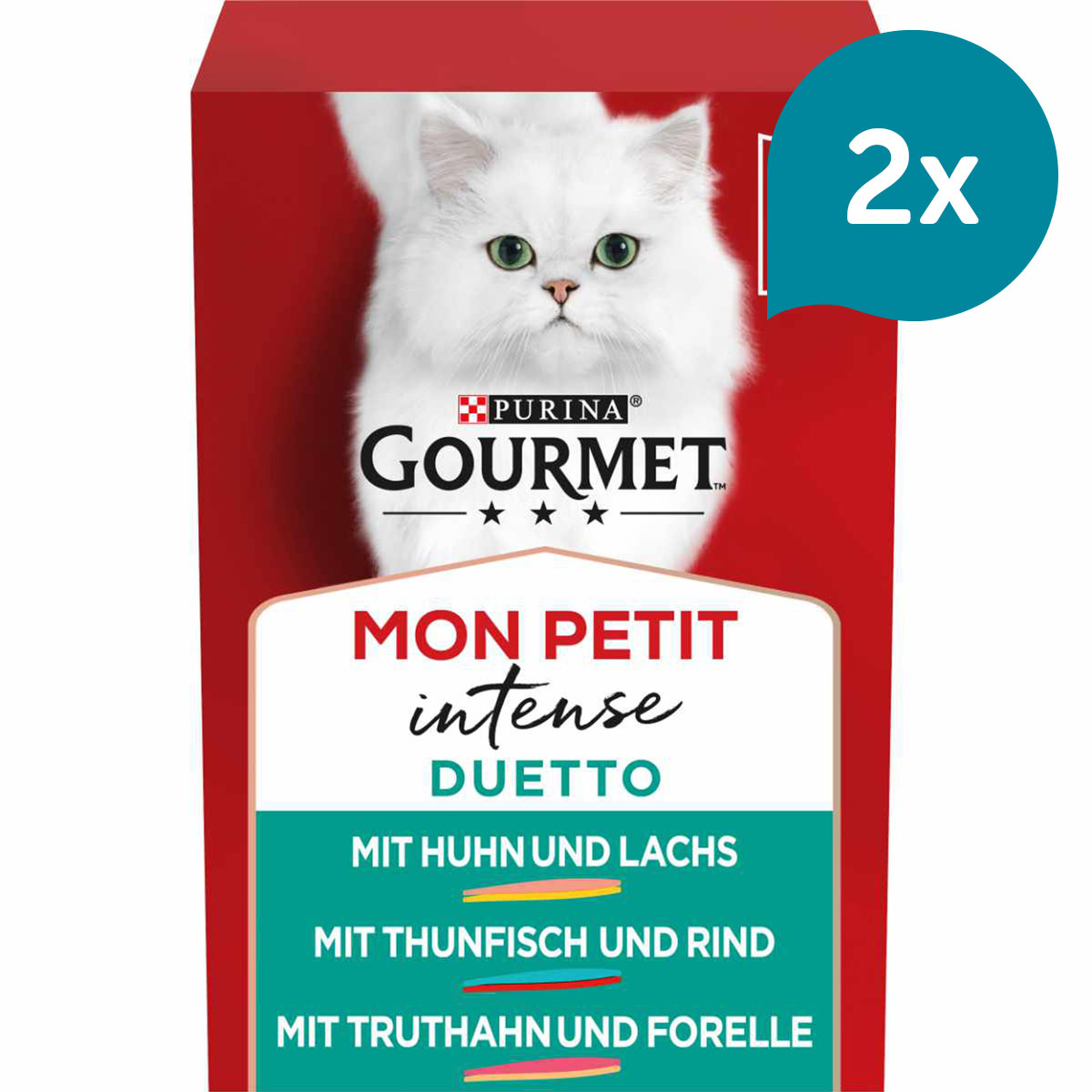 GOURMET Mon Petit Duetto Sorten-Mix mit Fisch 12x50g