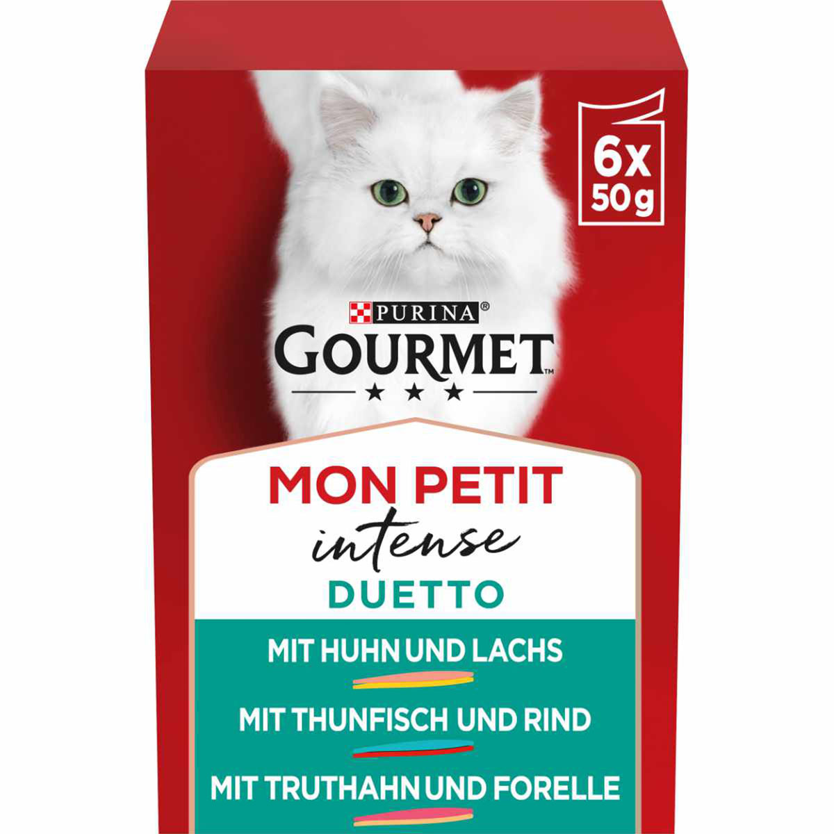 GOURMET Mon Petit Duetto Sorten-Mix mit Fisch 6x50g