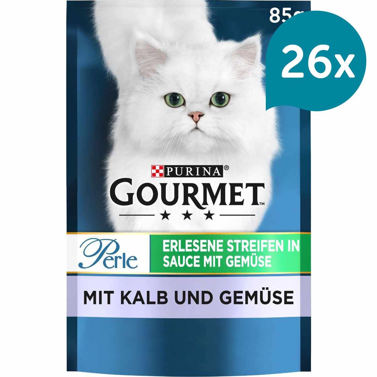 Gourmet Perle vybrané kousky s telecím a zeleninou 24 × 85 g