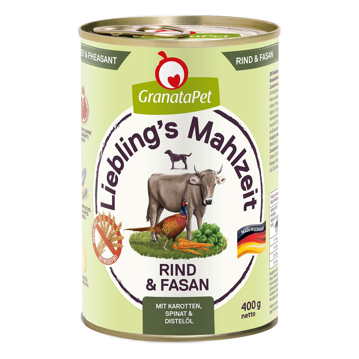 Levně GranataPet Liebling’s Mahlzeit hovězí maso a bažant, 400 g 6× 400 g