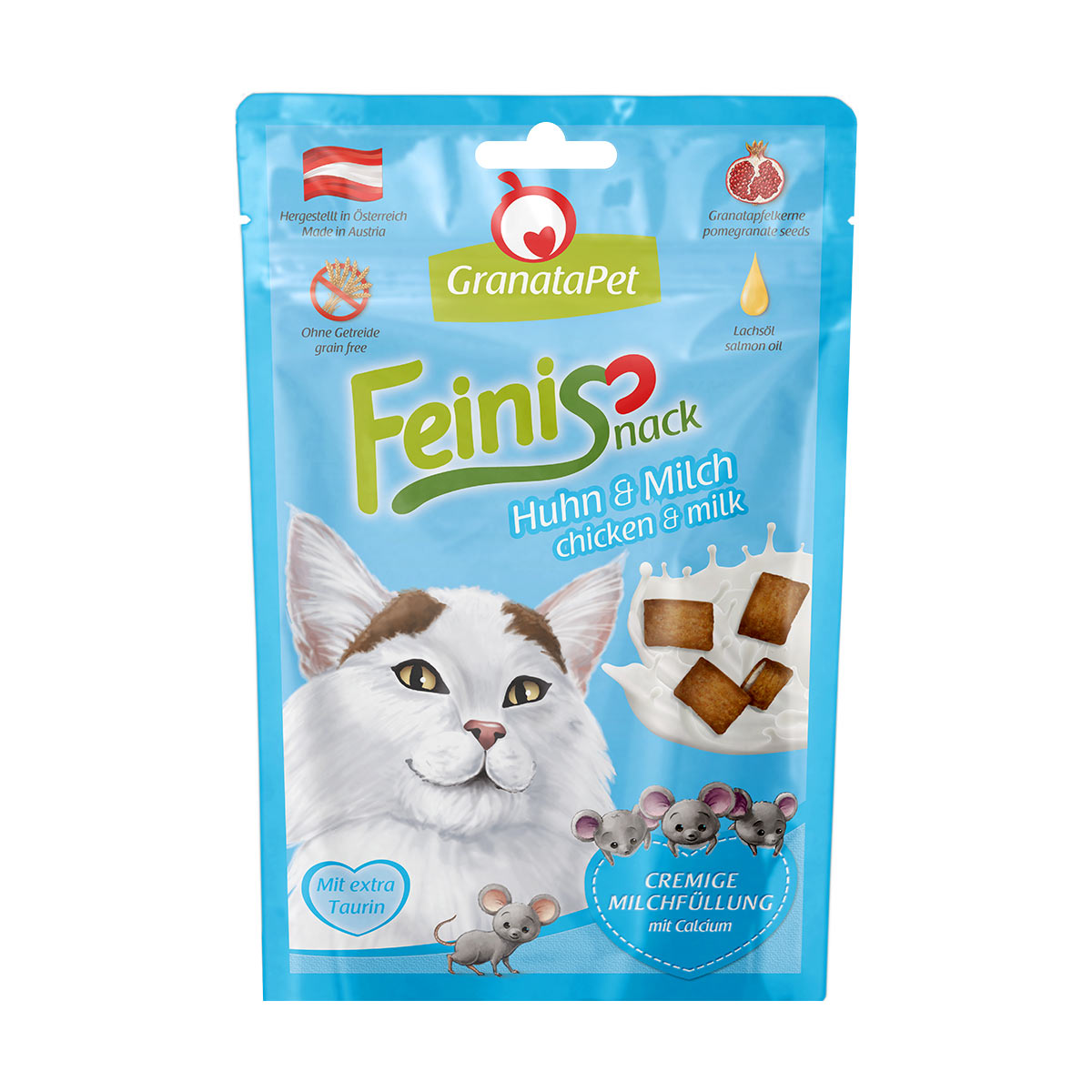 GranataPet pro kočky – FeiniSnack kuře a mléko, 50 g