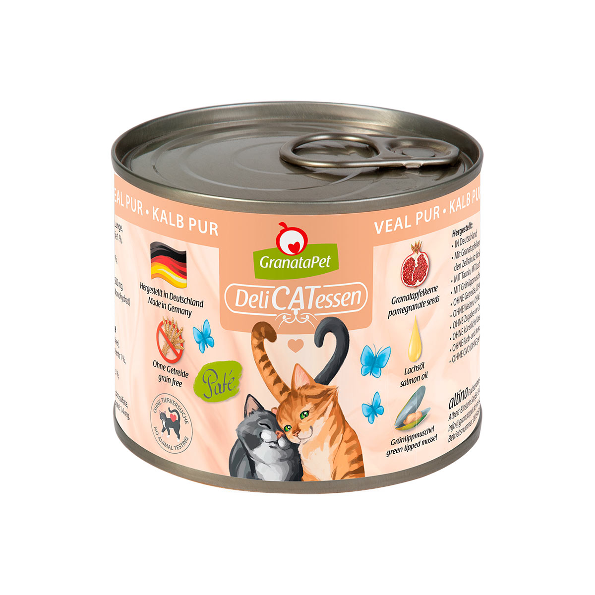 GranataPet pro kočky – DeliCATessen konzerva čisté telecí maso 12× 200 g