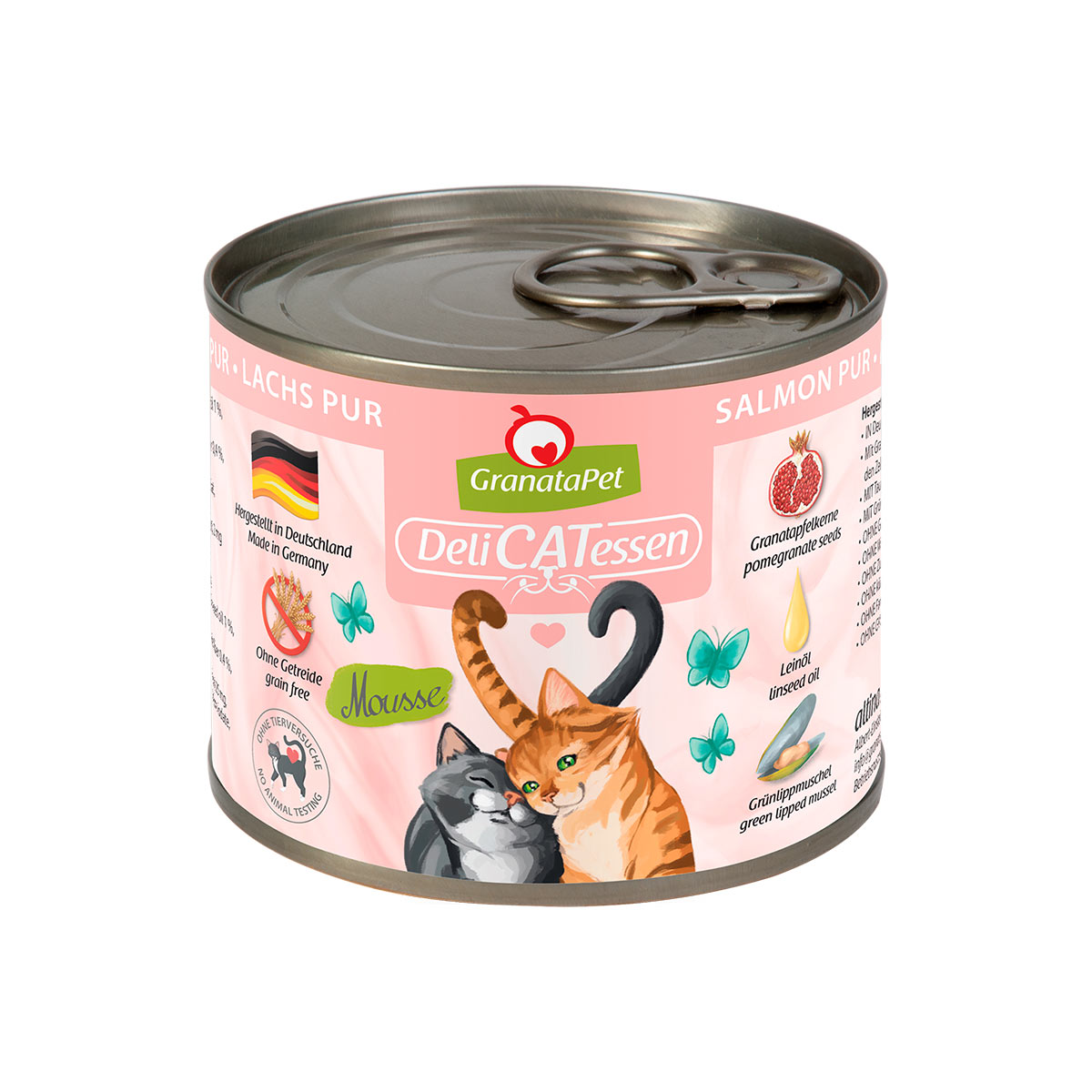GranataPet pro kočky – Delicatessen konzerva, čistý losos 12 × 185 g