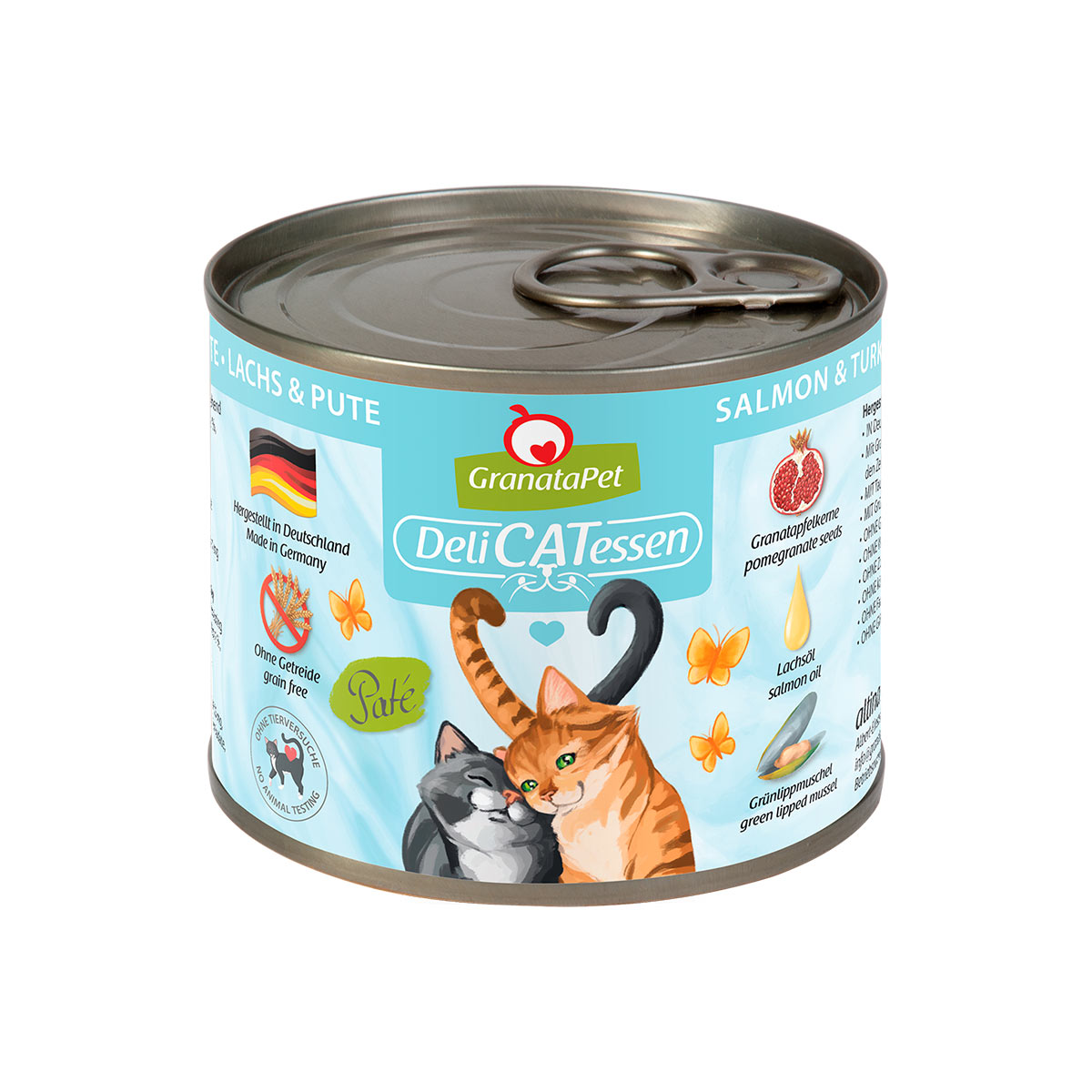 GranataPet Katze – Delicatessen Dose Lachs & Pute 6x200g