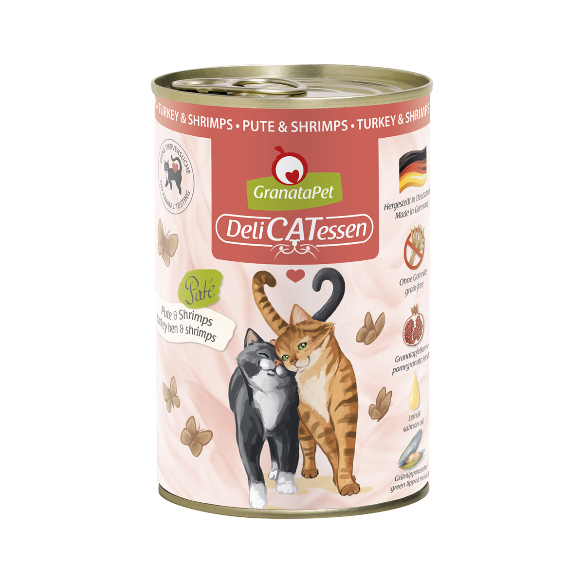 GranataPet pro kočky – Delicatessen konzerva, krůta a krevetami 6× 400 g