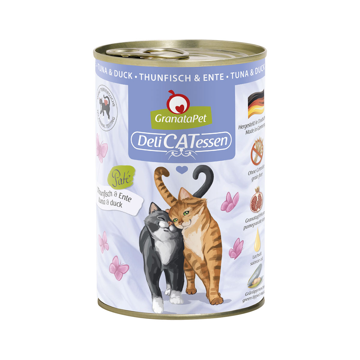 GranataPet pro kočky – Delicatessen konzerva tuňák a kachna 6× 400 g