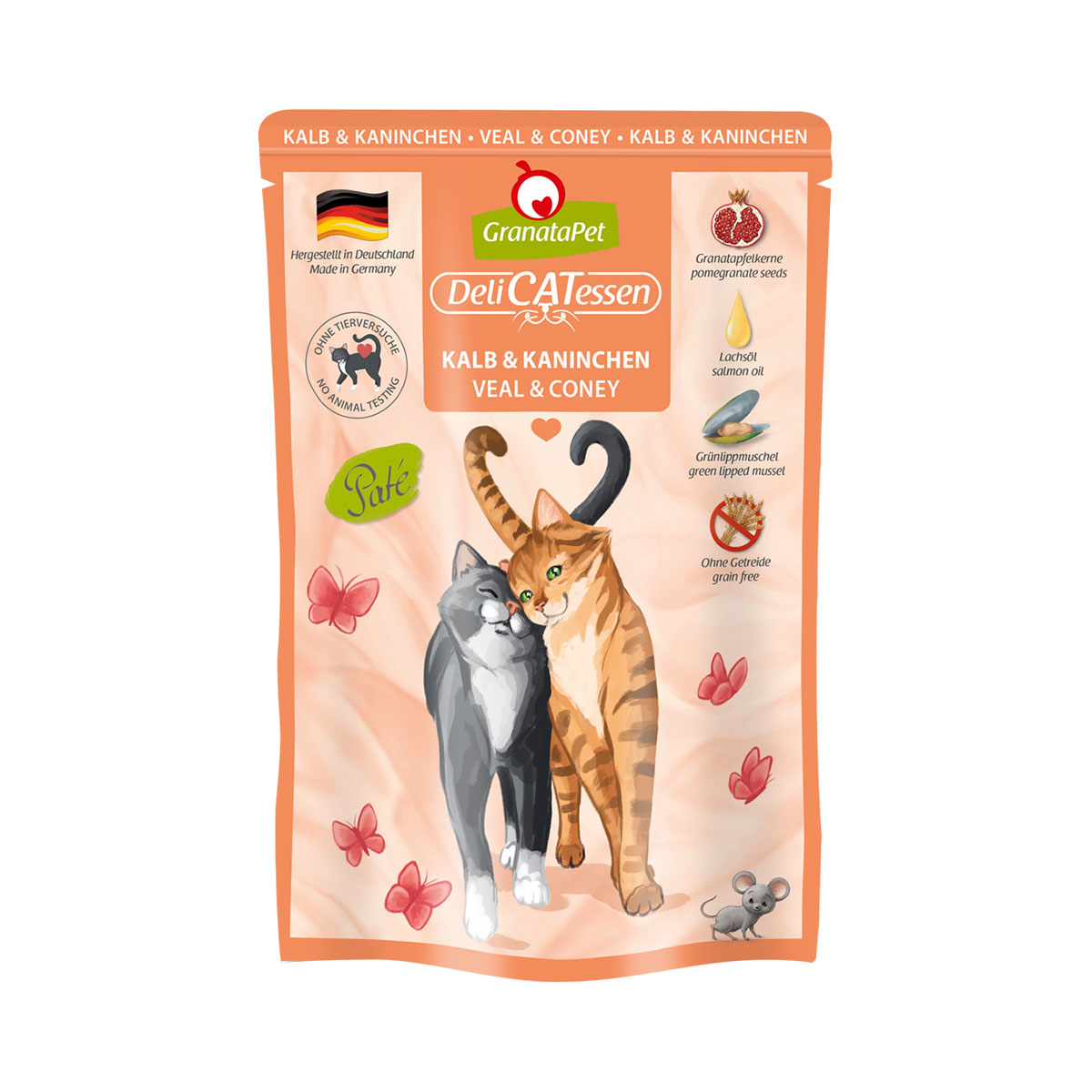 Levně GranataPet pro kočky – Delicatessen Pouch telecí maso a králík 12 × 85 g