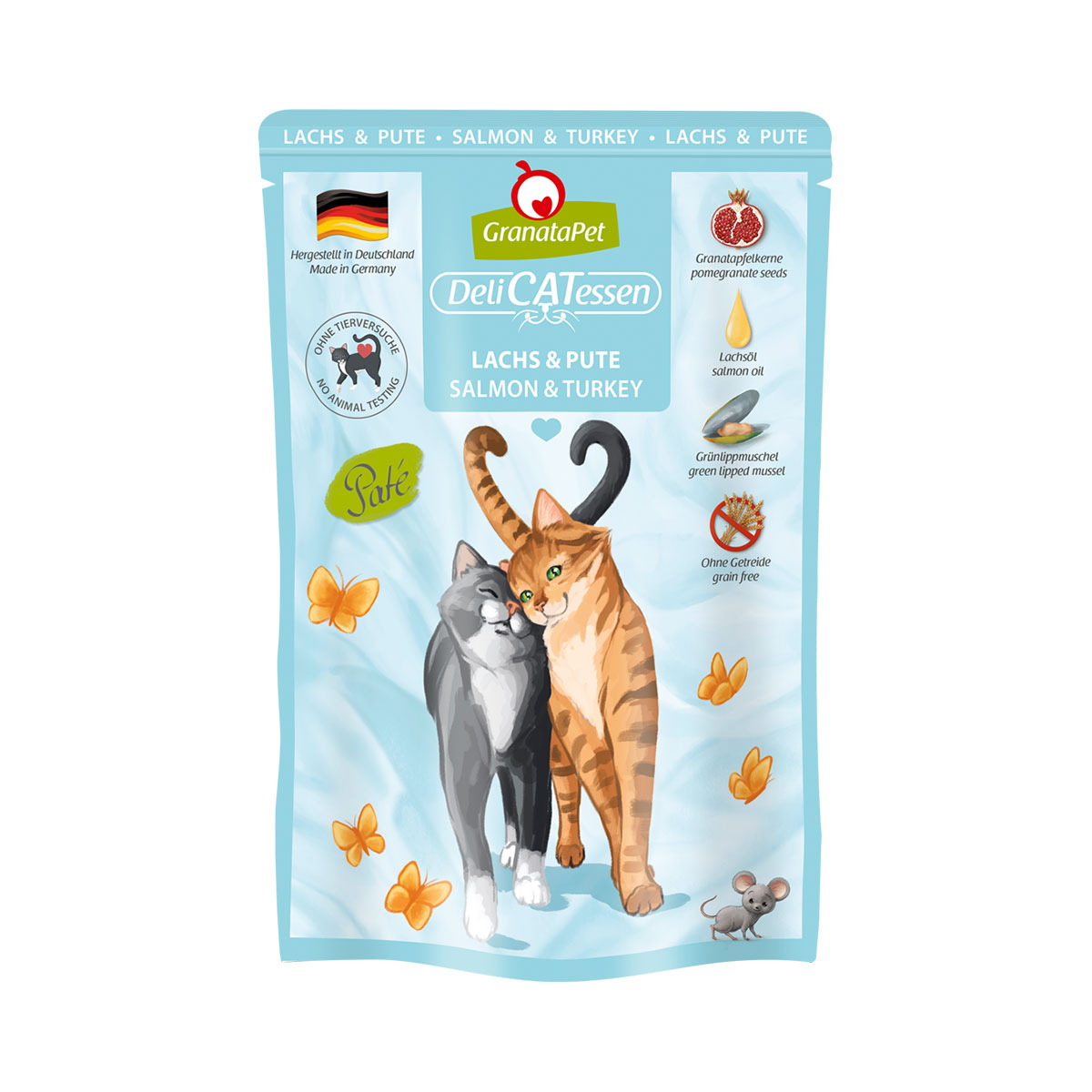 GranataPet pro kočky – Delicatessen kapsička losos a krůta 6 × 85 g