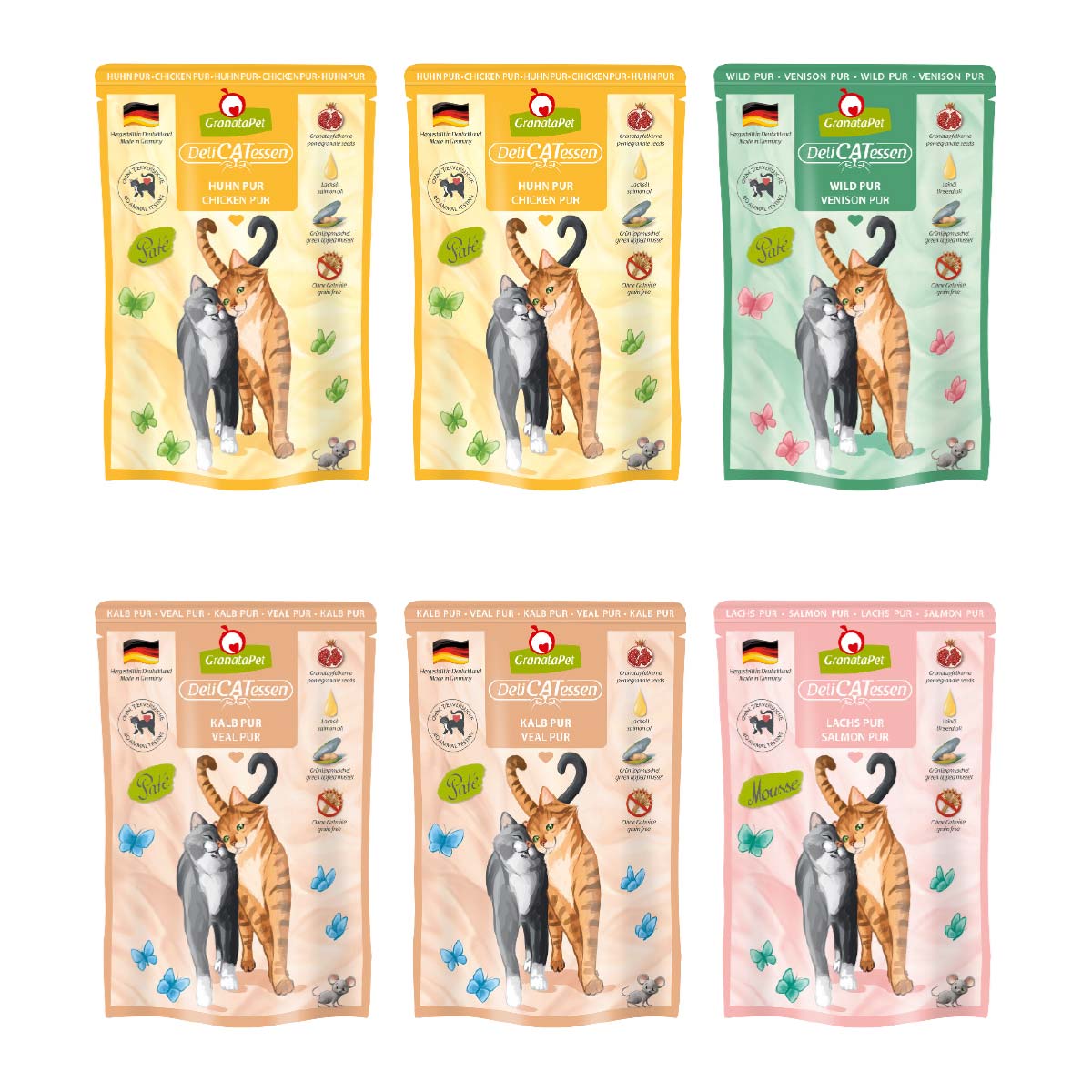 GranataPet pro kočky – DeliCatessen kombinované balení 2 12 × 85 g