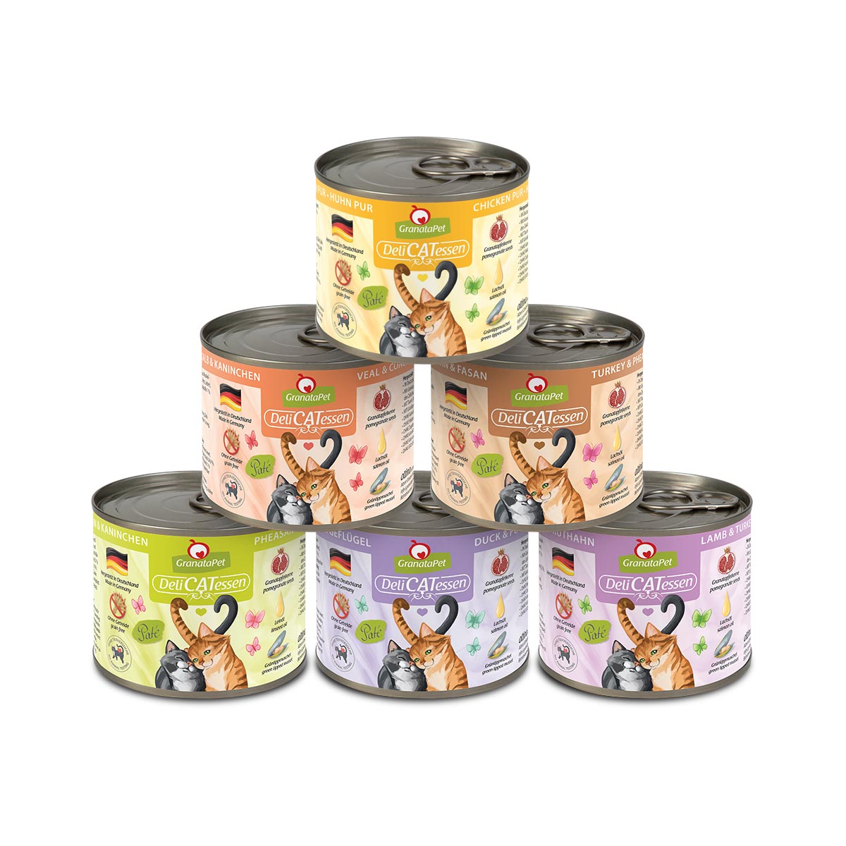 GranataPet pro kočky – Multipack 3 DeliCatessen bez rybího masa 12× 200 g