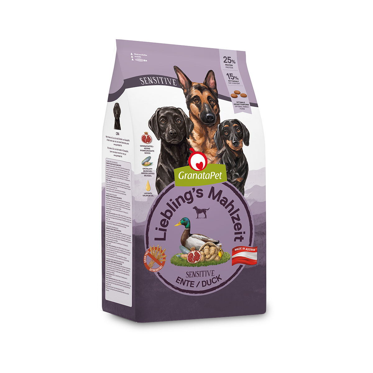 GranataPet Liebling's Mahlzeit Sensitive s kachním masem 2x10kg