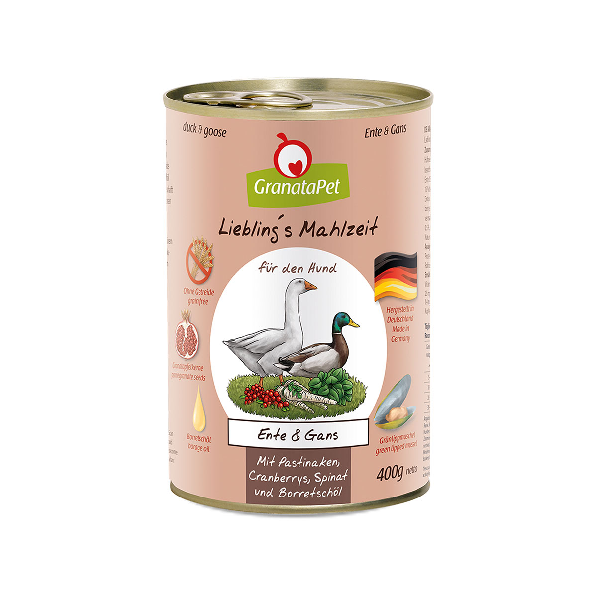 GranataPet Liebling‘s Mahlzeit s kachnou a husou 12 × 400 g