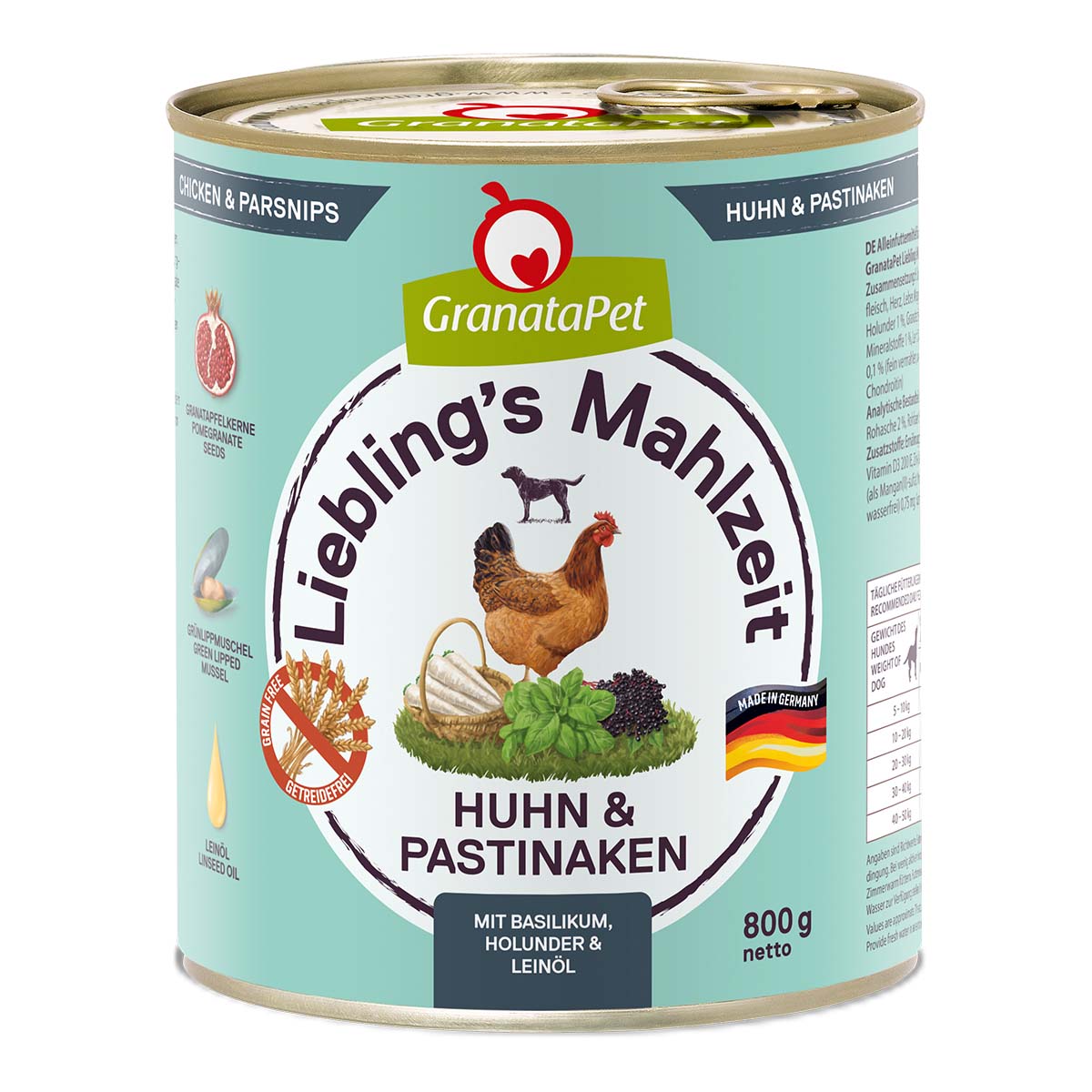 Levně GranataPet Liebling's Mahlzeit s kuřecím masem a pastinákem 12 × 800 g