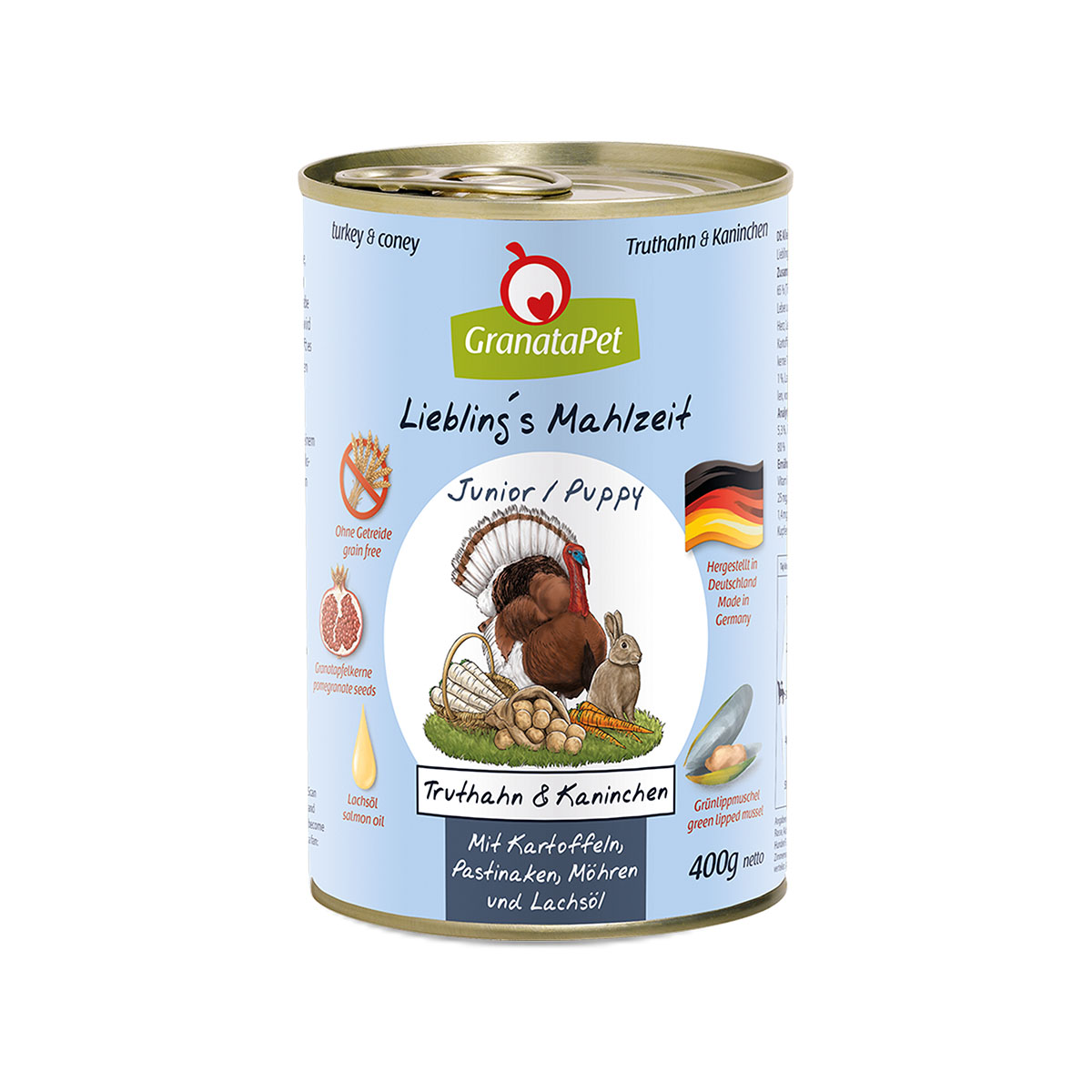 GranataPet Liebling's Mahlzeit Junior s krocaním masem a králíkem 6 × 400 g