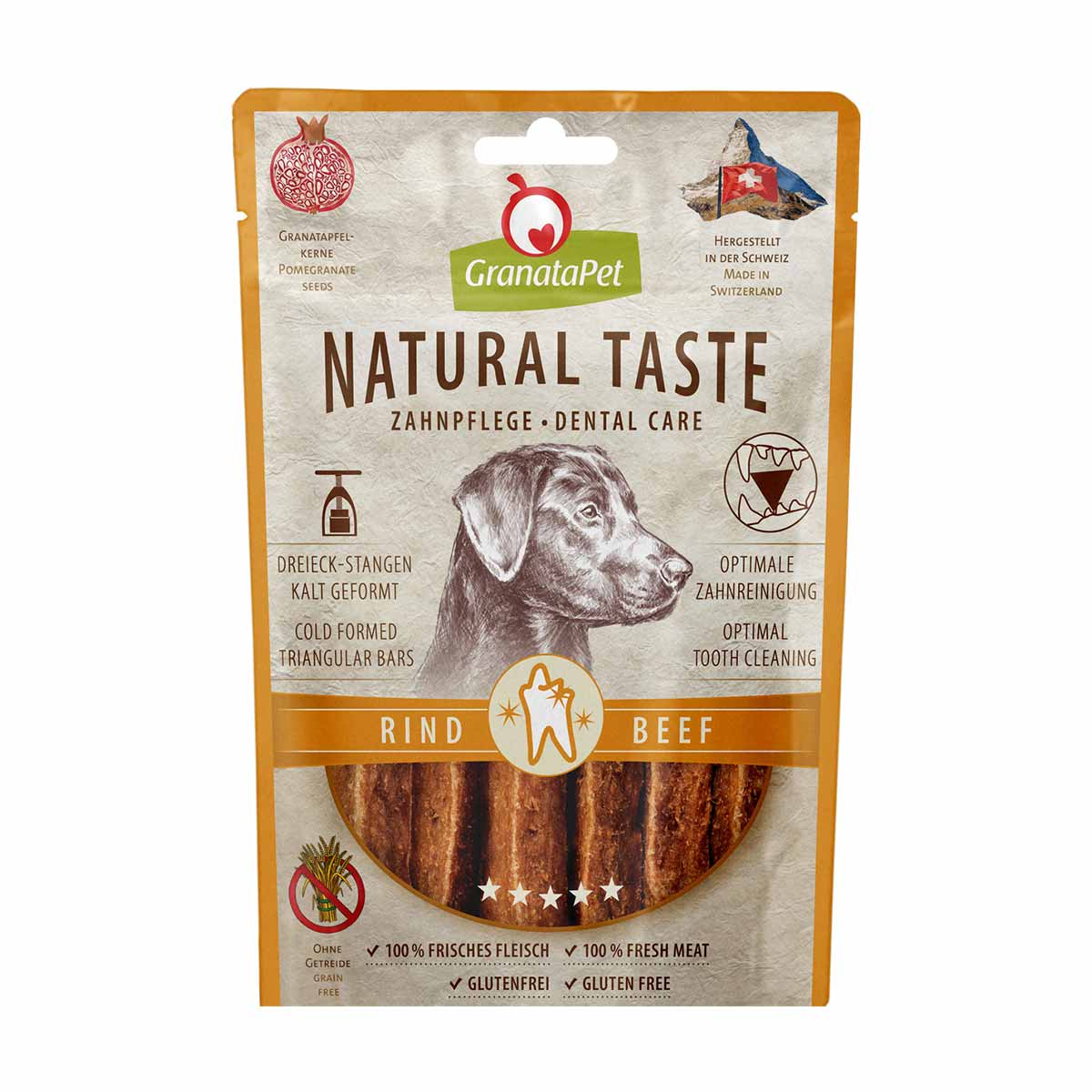 GranataPet Natural Taste Dental Care hovězí 70 g