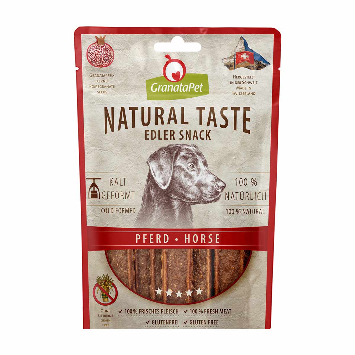 Levně GranataPet Natural Taste Edler Snack, Kůň 90 g