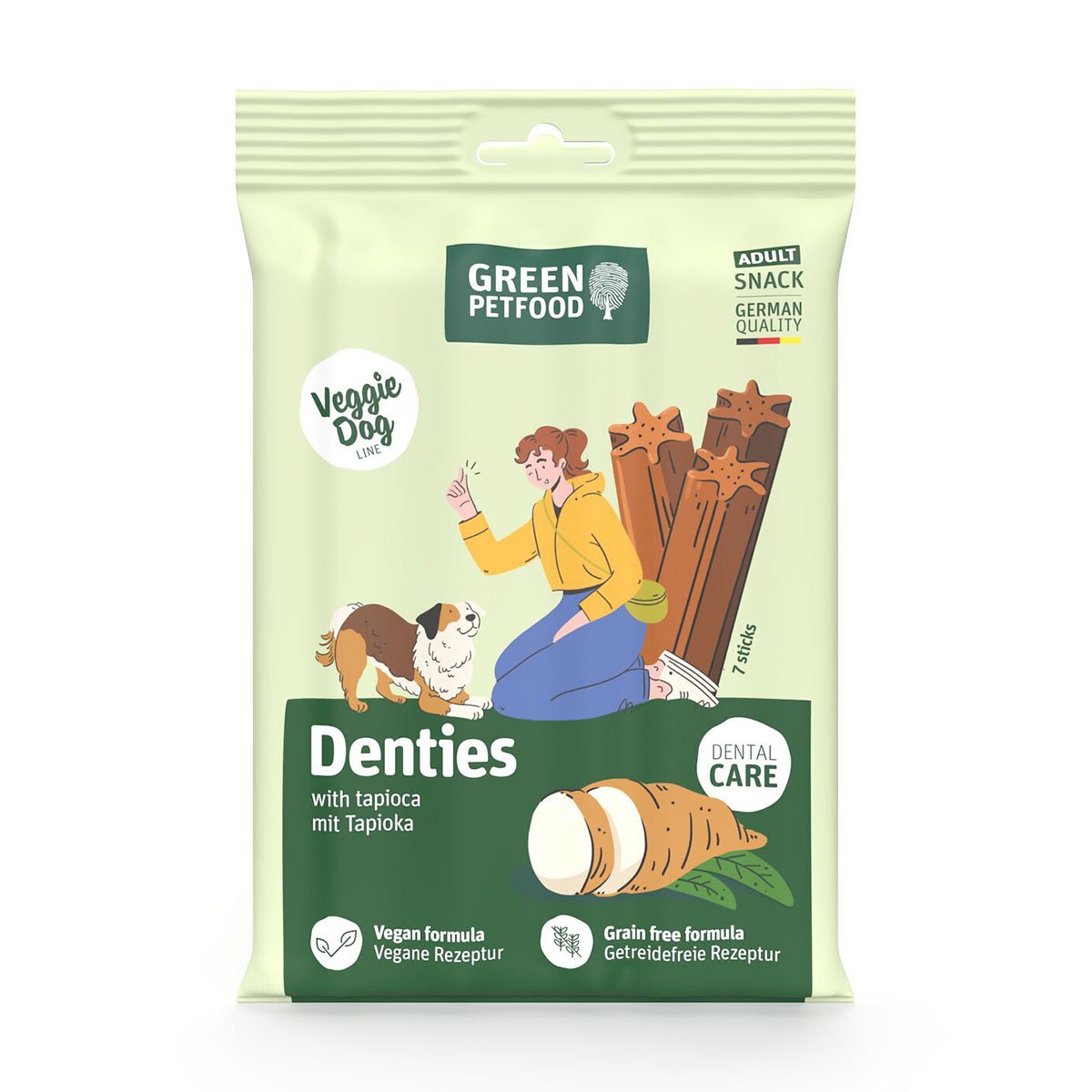 Green Petfood Denties with Tapioca