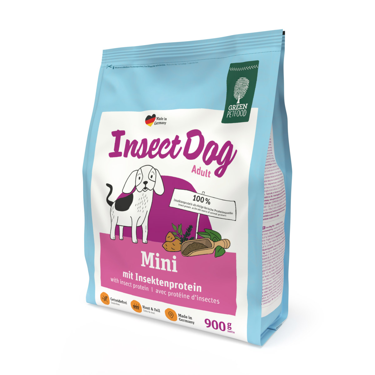 Levně Green Petfood InsectDog Mini 900 g