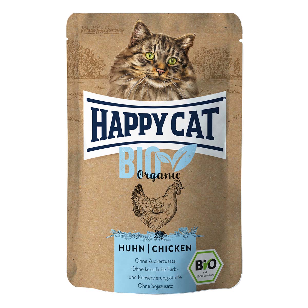 Happy Cat Bio Pouch Huhn 24×85 g