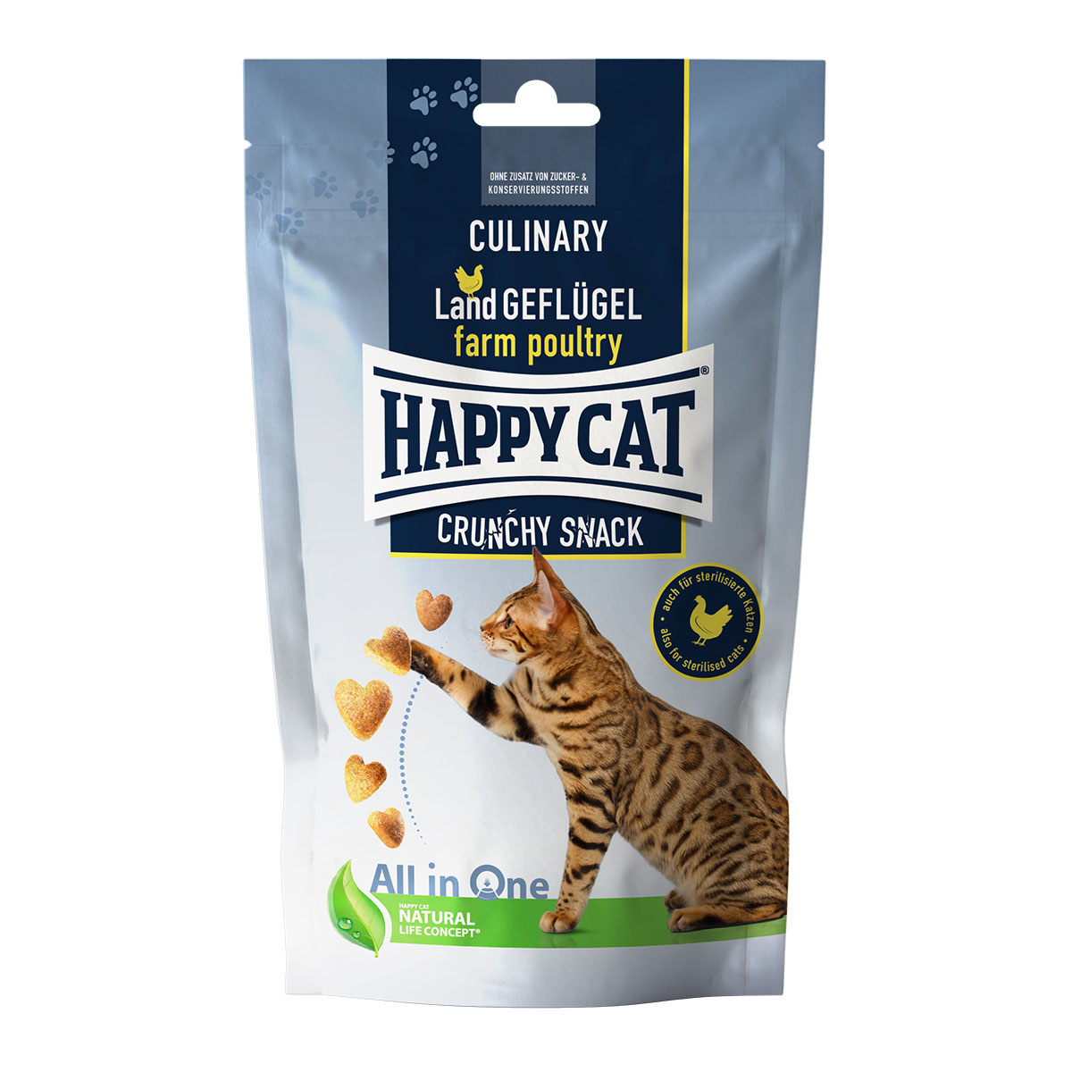 Happy Cat Culinary Crunchy pamlsek s venkovskou drůbeží 70 g
