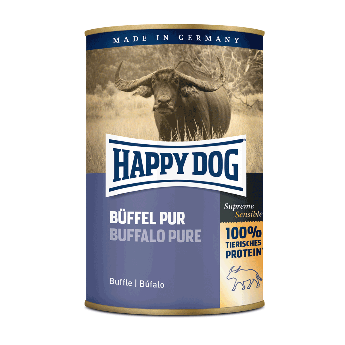 Happy Dog Pur čisté buvolí maso 6 × 400 g 5 + 1 zdarma