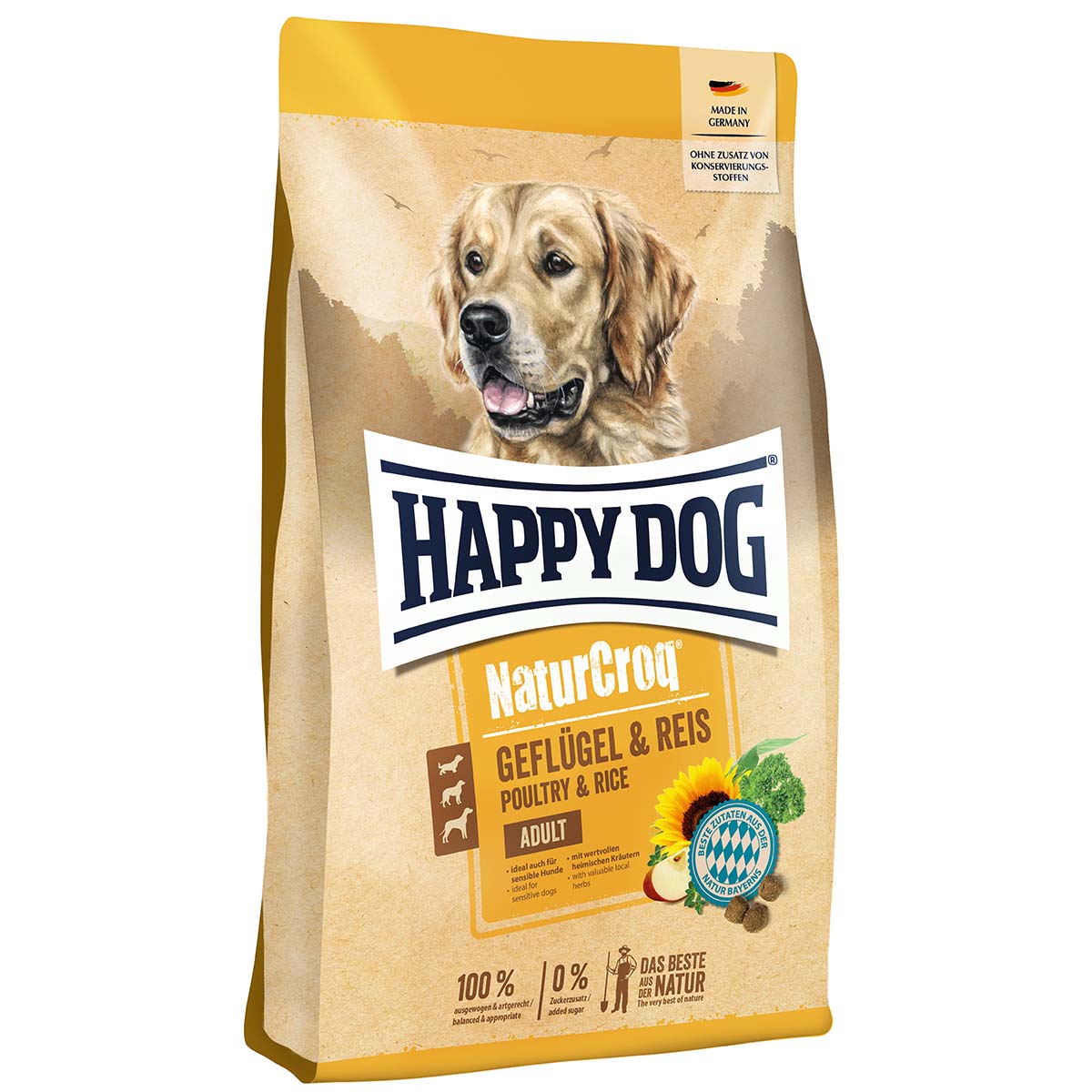 Happy Dog NaturCroq čisté drůbeží maso a rýže 3x4kg