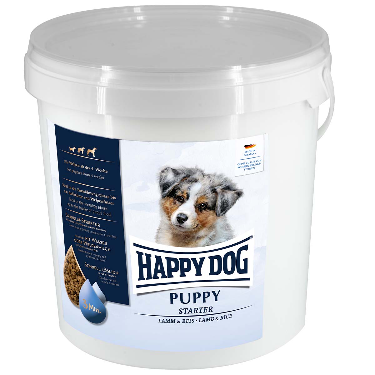 Happy Dog Supreme Young Puppy Starter jehněčí maso s rýží 2 × 4 kg