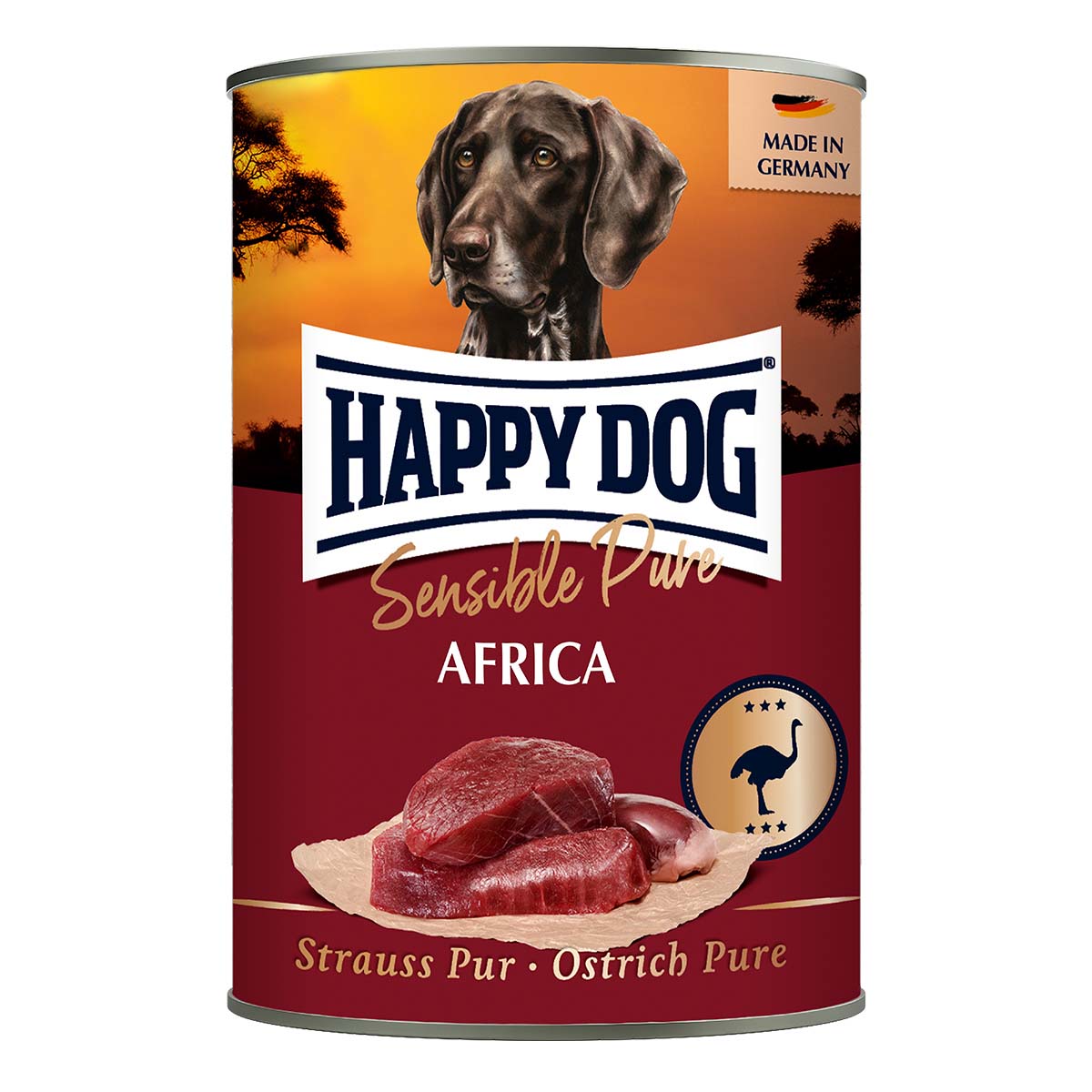 Levně Happy Dog čisté pštrosí maso, 24 × 400 g