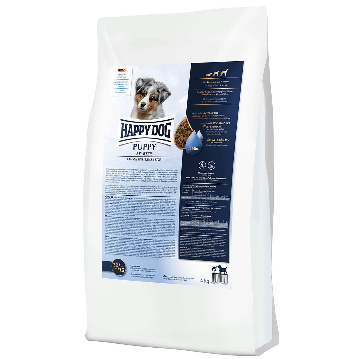 Happy Dog Supreme Young Puppy Starter jehněčí maso a rýže 2 × 4 kg