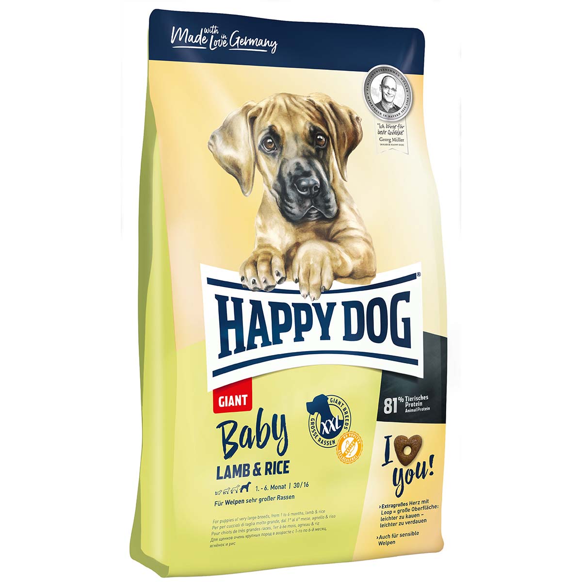 Happy Dog Supreme Baby Giant jehněčí maso s rýží, 15 kg