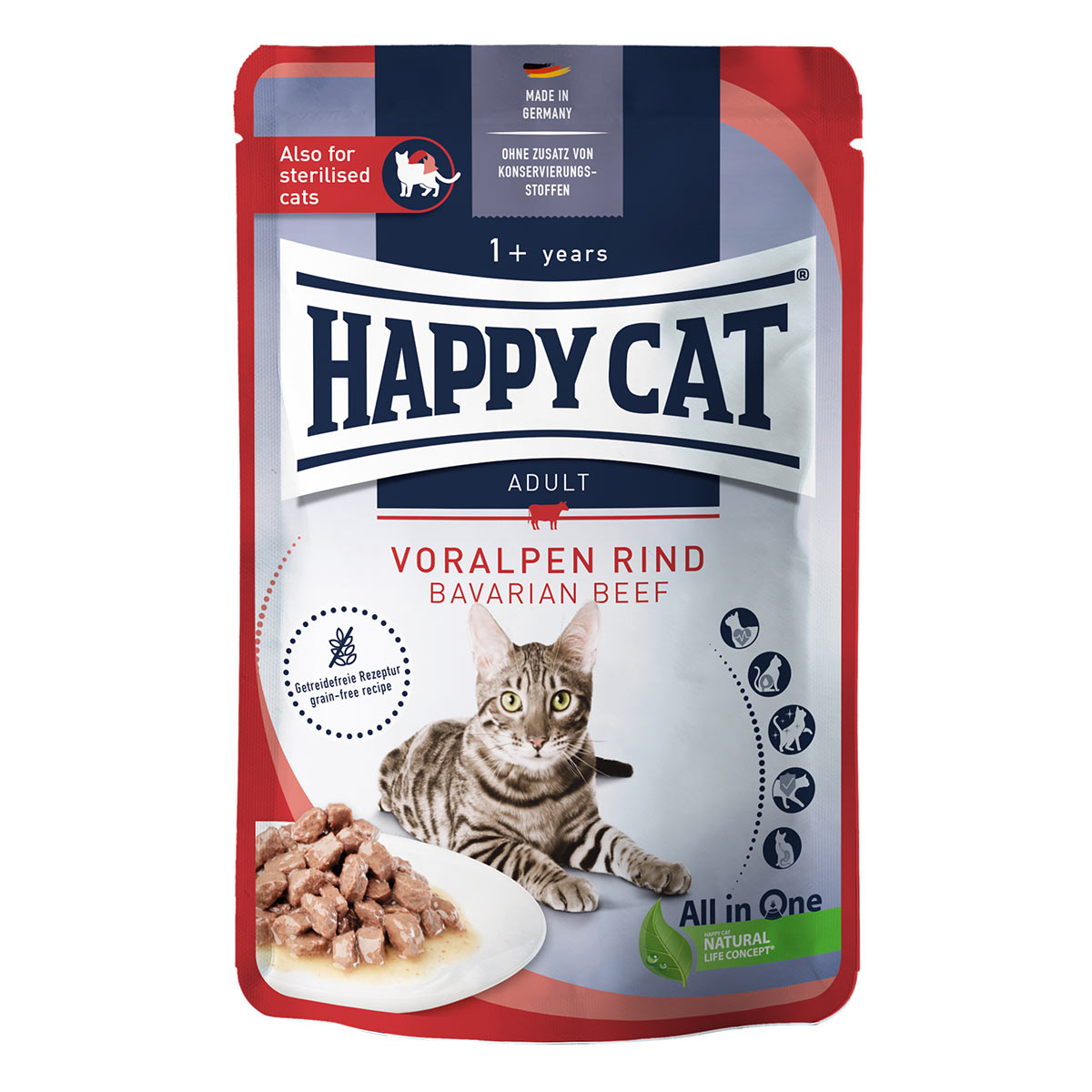 Levně Happy Cat Tray Culinary Meat in Sauce hovězí z předhůří Alp 12 × 85 g