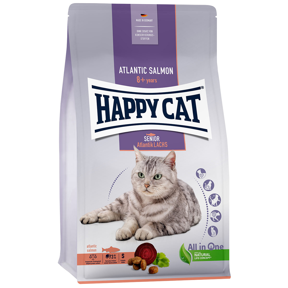 Levně Happy Cat Senior atlantský losos 1,3 kg