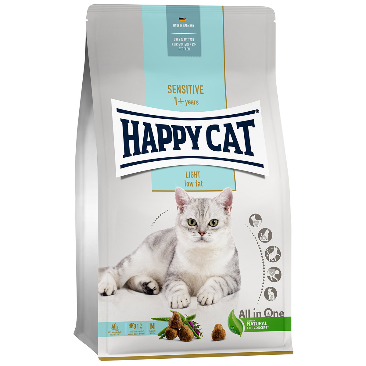 Happy Cat Sensitive Adult Light 1,3 kg