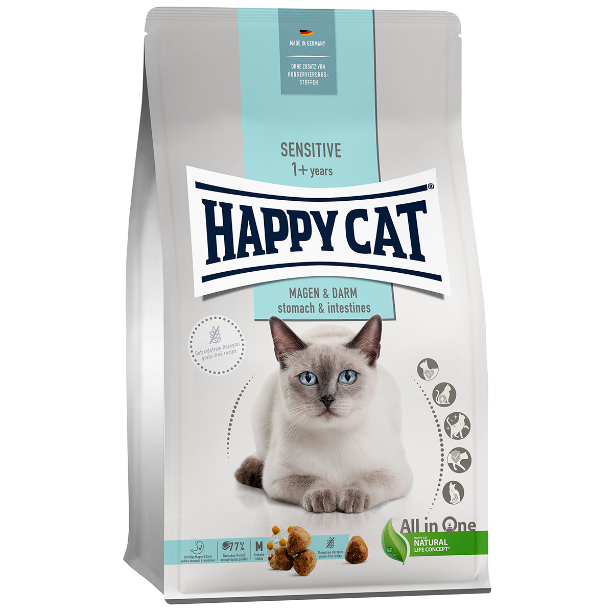 Levně Happy Cat Sensitive žaludek a střeva 1,3 kg