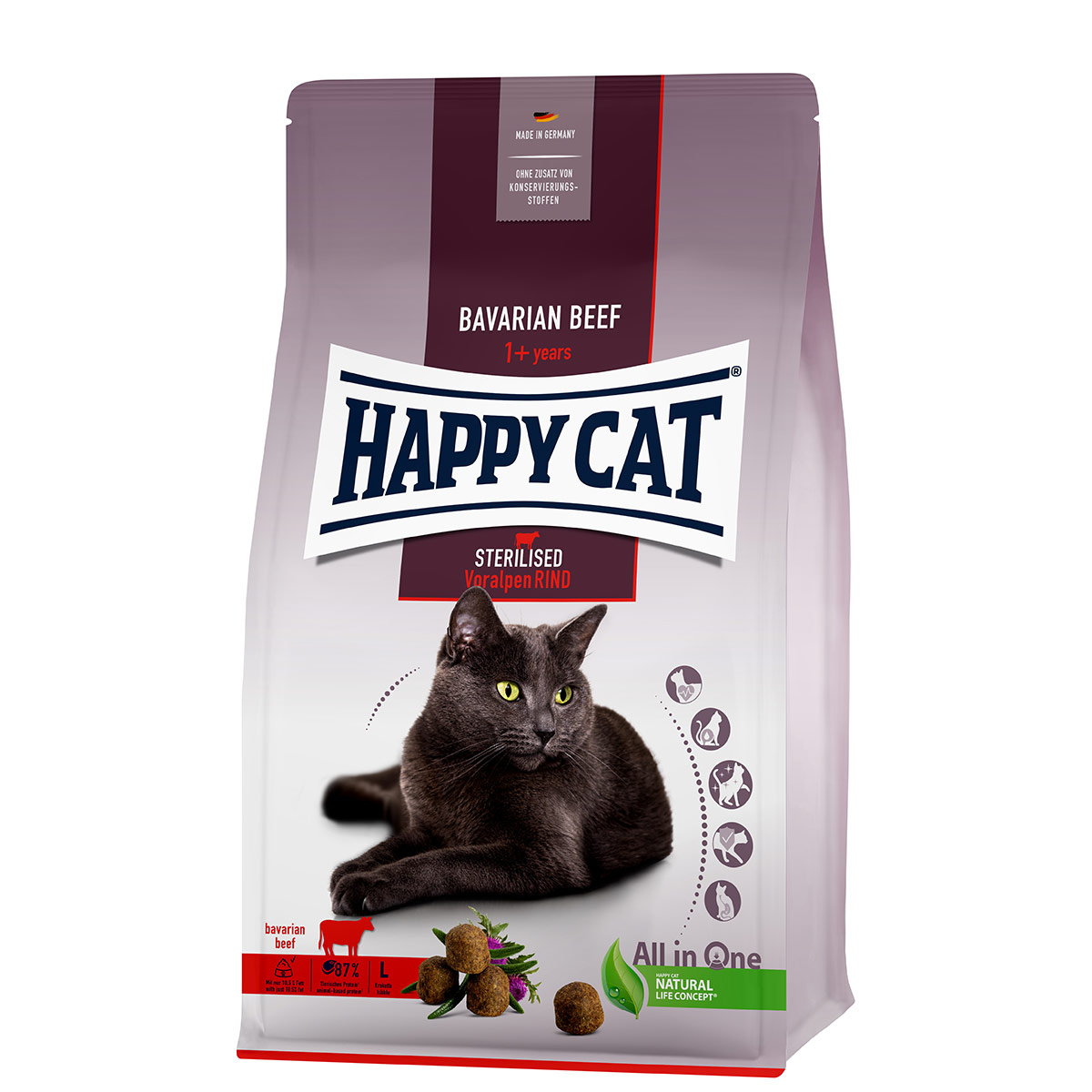 Happy Cat Sterilised Adult Voralpen Rind 300g
