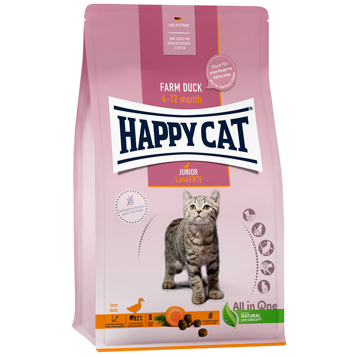 Happy Cat Young Junior venkovská kachna 1,3 kg