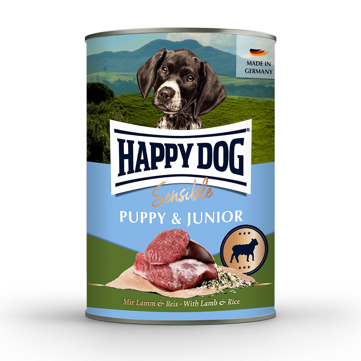 Levně Happy Dog Sensible Puppy jehněčí a rýže, konzerva 6 × 400 g