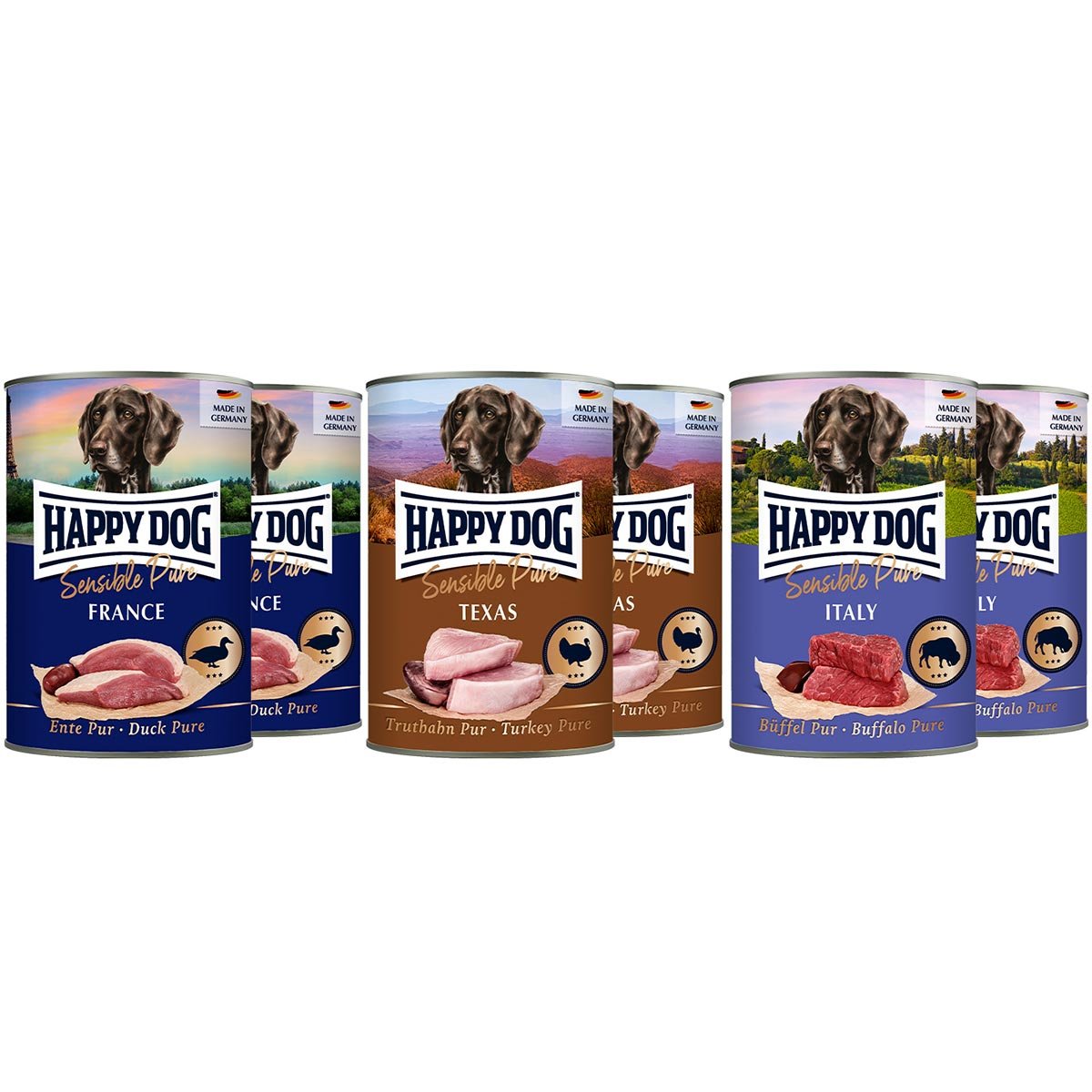 Levně Happy Dog Sensible Pure míchané balení 6× 400 g