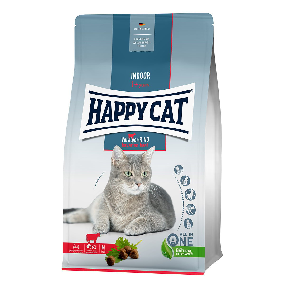 Happy Cat Indoor Adult Voralpen Rind 3x4kg