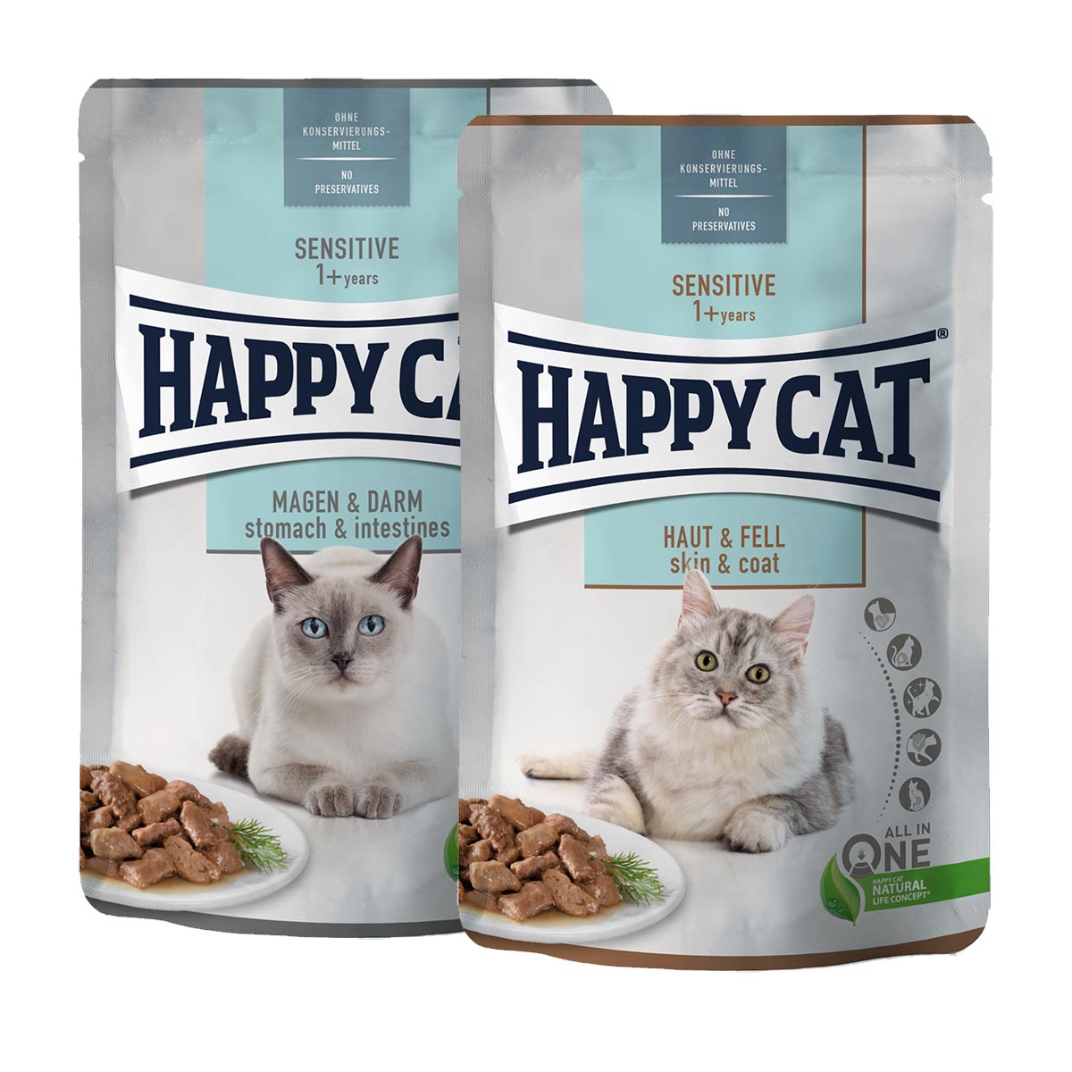 Happy Cat Mixpaket Sensitive Meat 24x85g – mit 20% Rabatt günstig kaufen