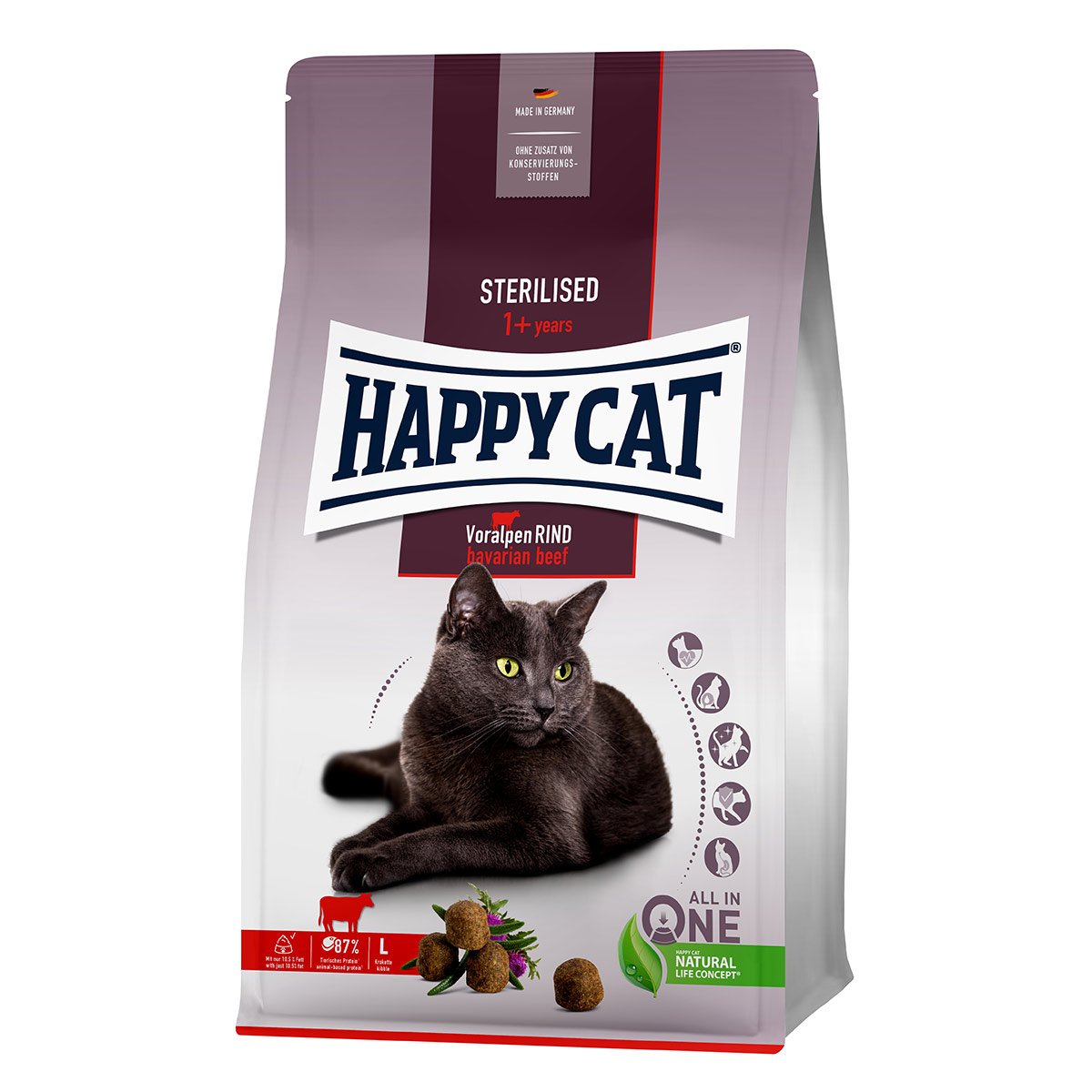 Happy Cat Sterilised Adult Voralpen Rind 2x10kg