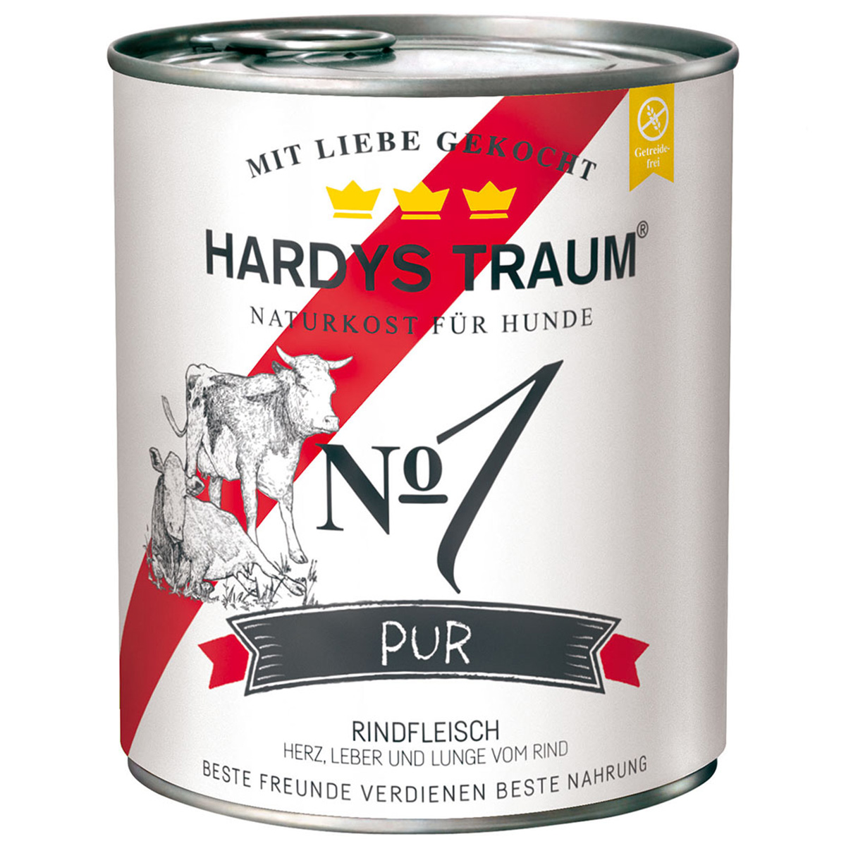 Hardys Traum Nassfutter Pur No. 1 Rind 6x800g