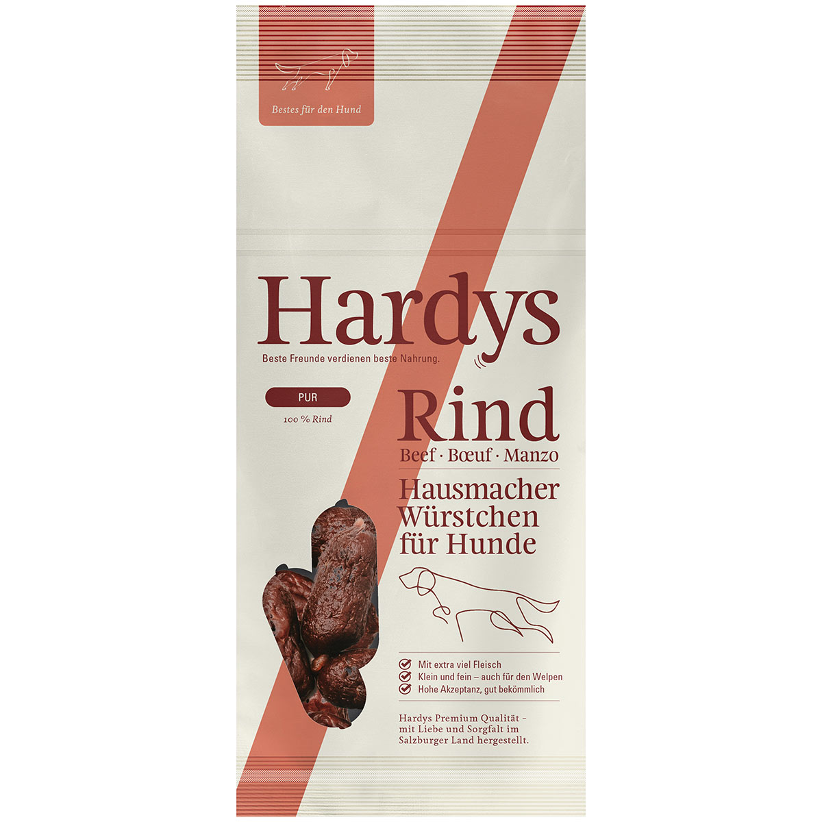 Hardys PUR domácí párečky hovězí maso 80 g