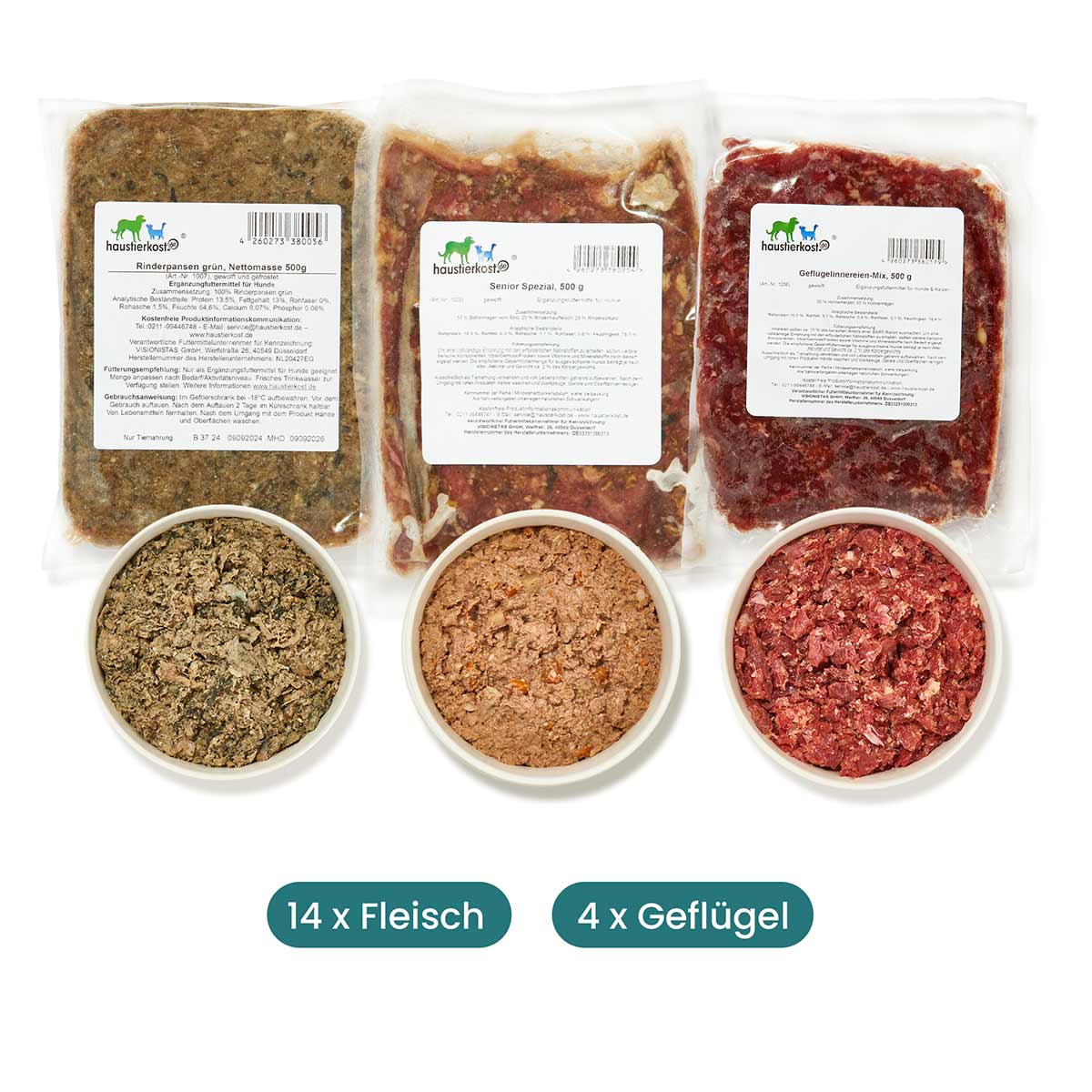 Haustierkost Paket Hund Senior 9 kg