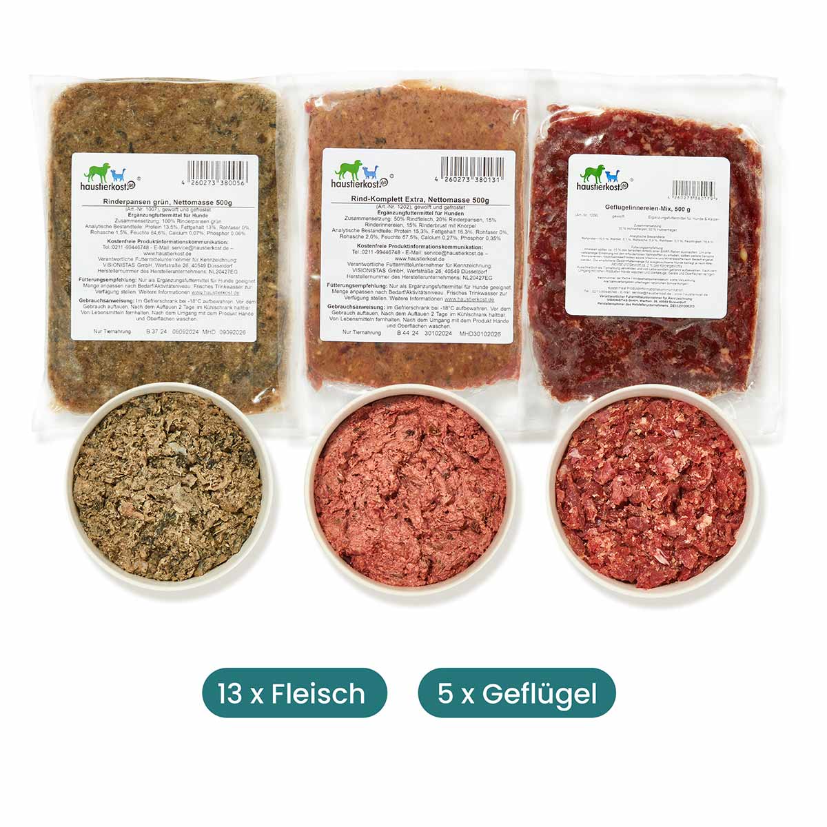 Haustierkost Paket Hund Welpe 9 kg