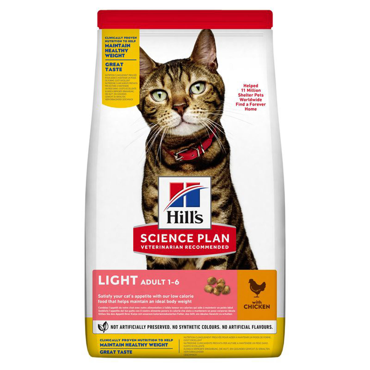 Hill's Science Plan Light Adult pro kočky, kuřecí 3 kg