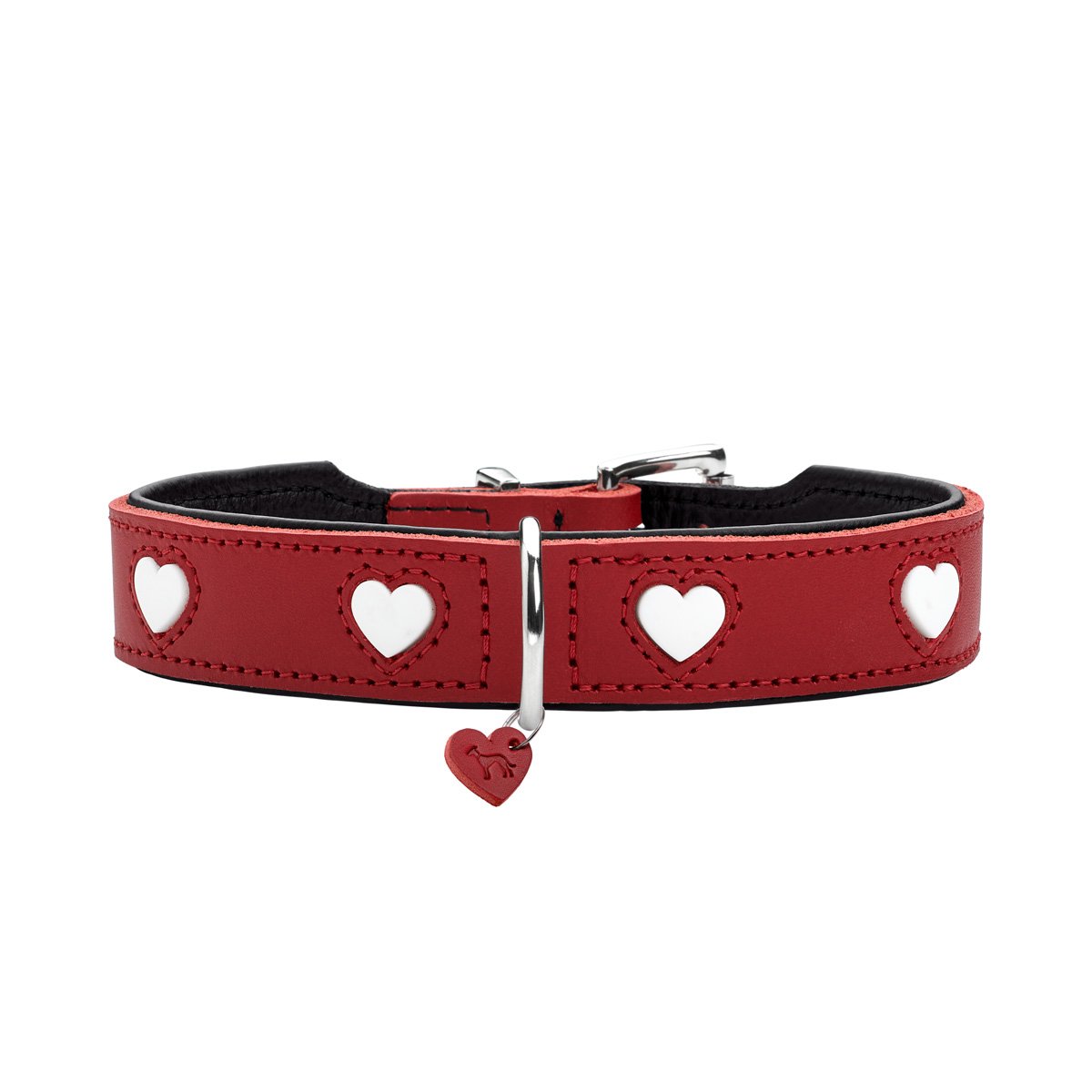 Hunter Halsband Love rot/schwarz